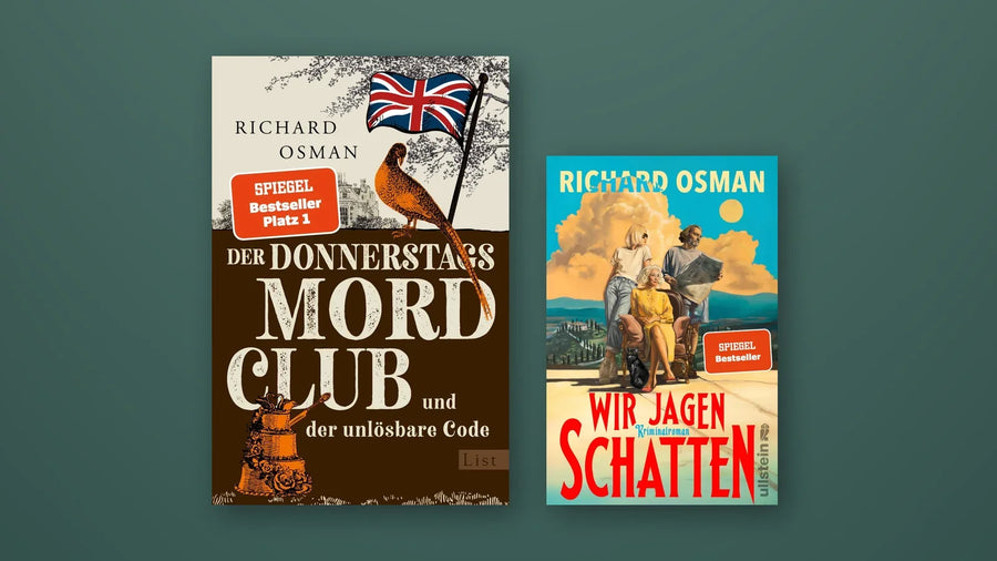 Buchcover Der Donnerstagsmordclub und der unlösbare Code (Band 5) und Wir jagen Schatten von Richard Osman