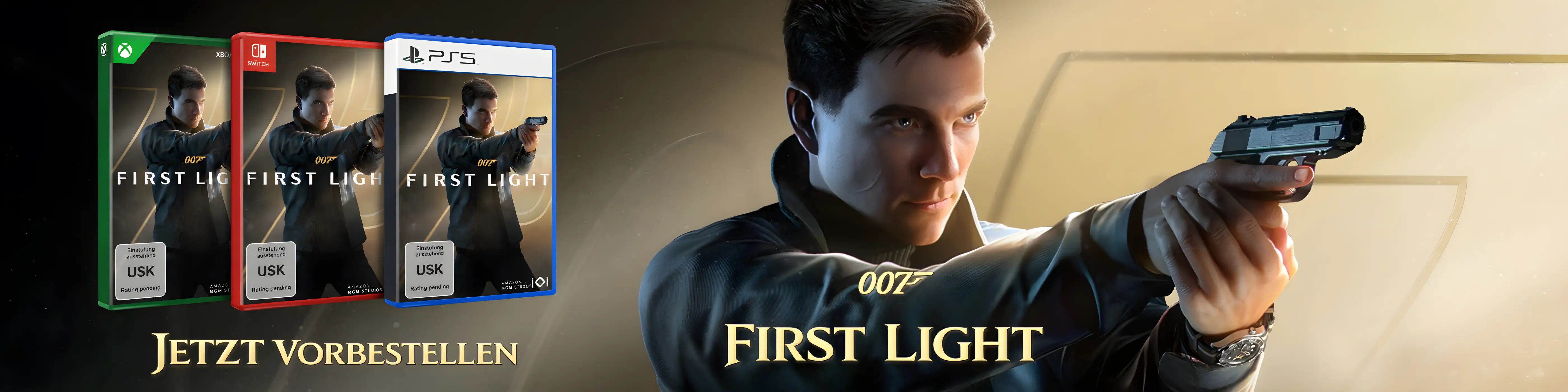 007 First Light Banner zur Vorbestellung für PS5, Xbox und Switch 2
