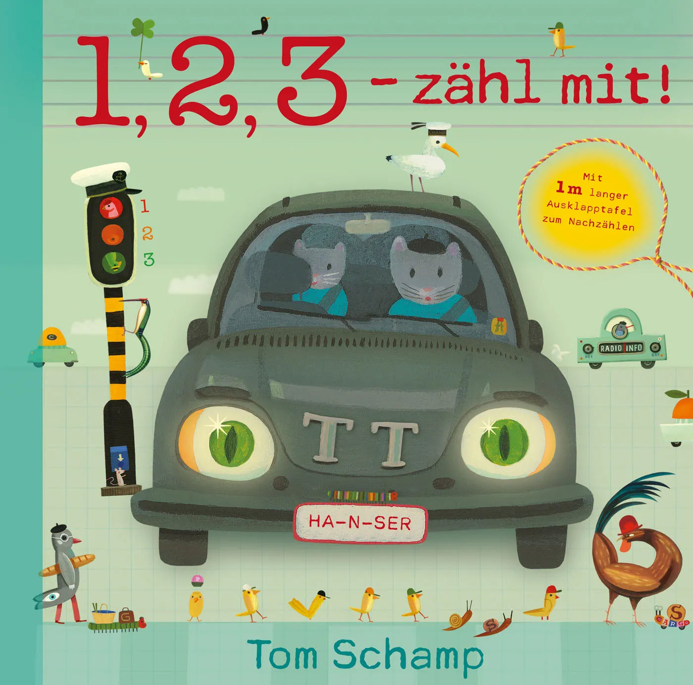 Buchcover von '1, 2, 3 – zähl mit!' - Gebundene Ausgabe von Tom Schamp