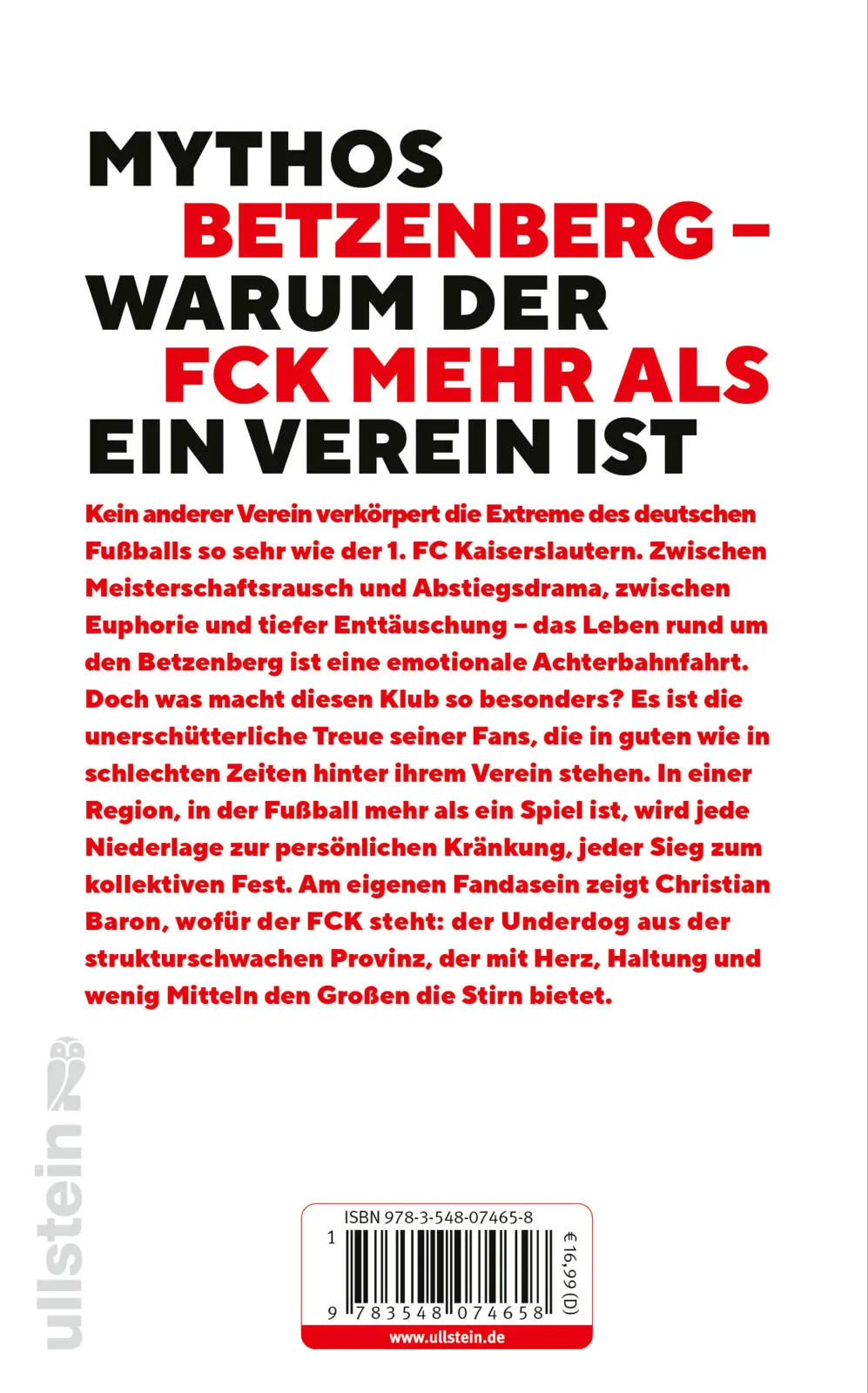 Rückseite: 1. FC Kaiserslautern (Hardcover)