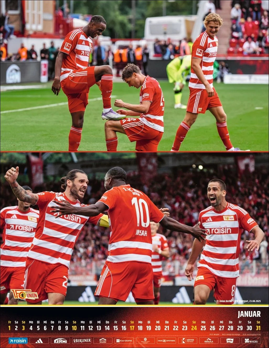 1. FC Union Berlin Posterkalender 2027 – Ansicht