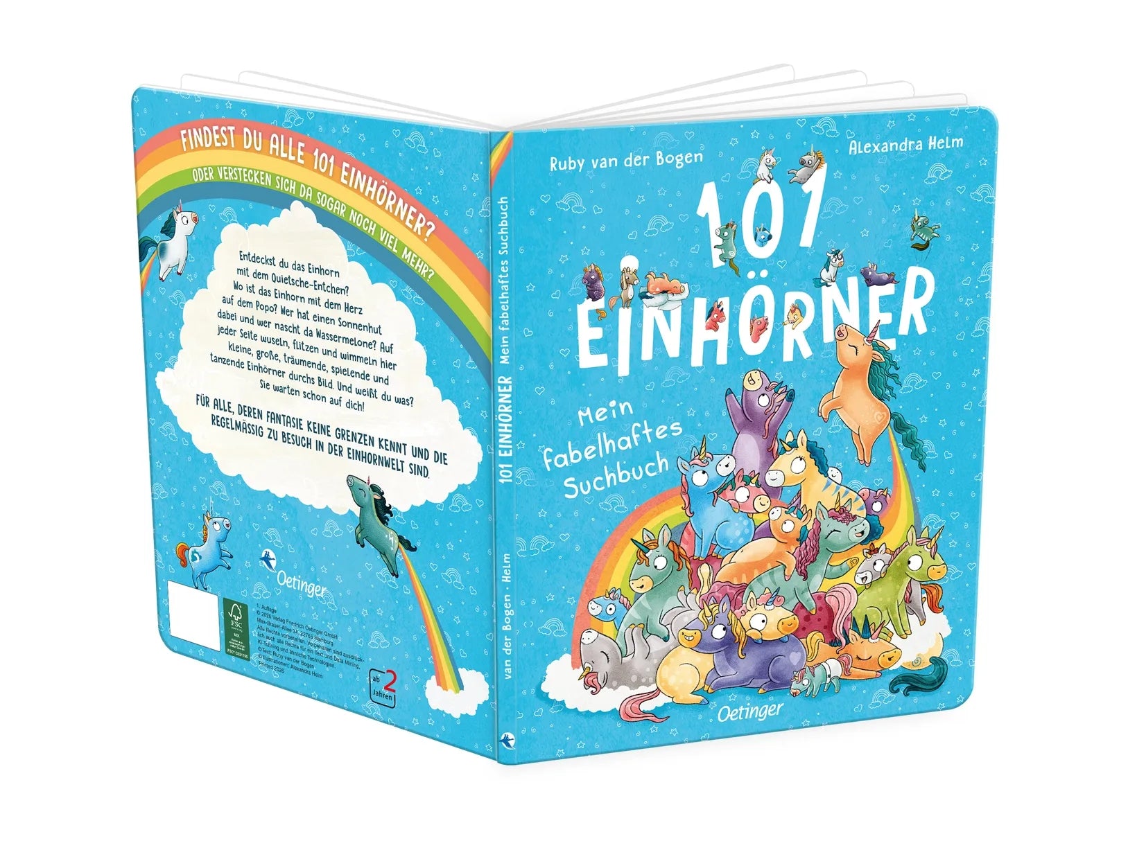 Detailansicht: 101 Einhörner. Mein fabelhaftes Suchbuch (Hardcover)