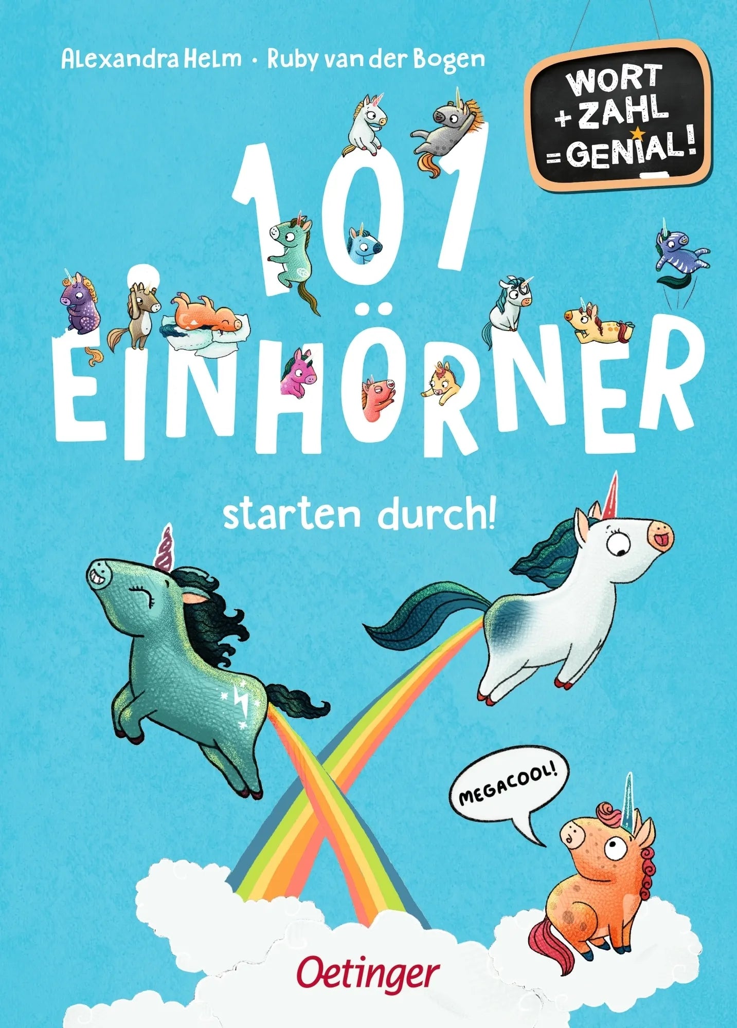 Buchcover von '101 Einhörner starten durch!' - Gebundene Ausgabe von Ruby van der Bogen