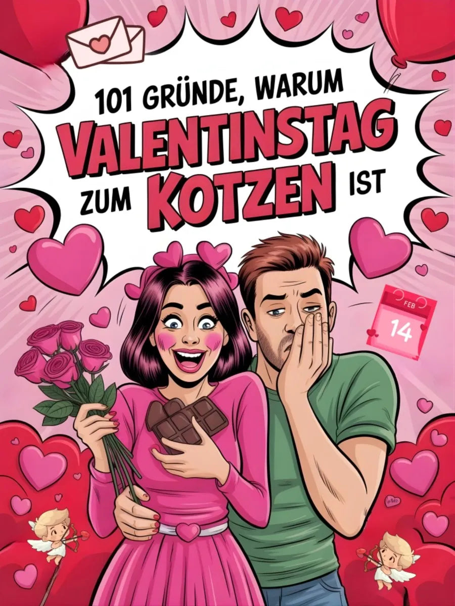 Cover: 101 Gründe, warum Valentinstag zum kotzen ist (E-Book) von Mira Schwarzing