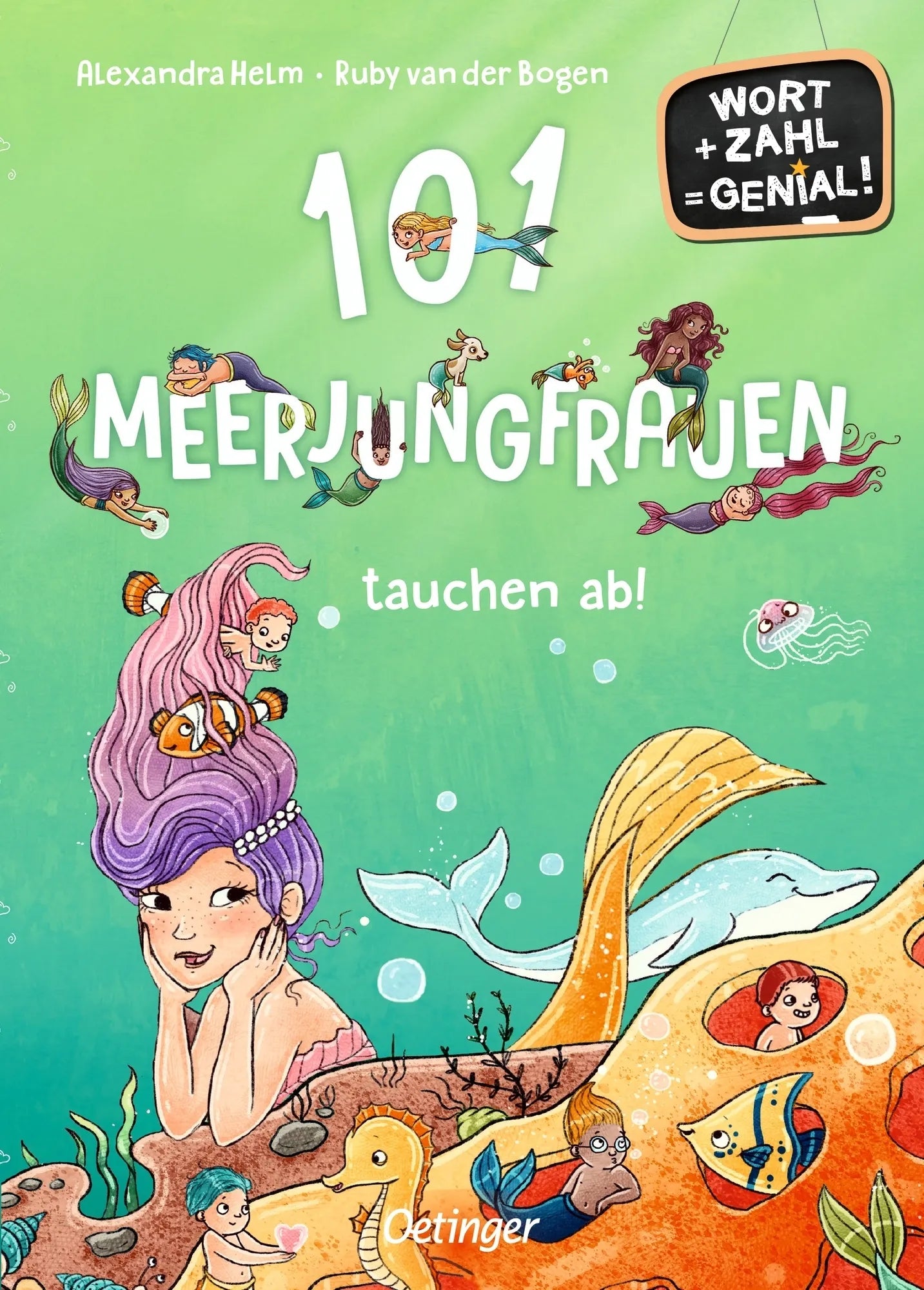 Buchcover von '101 Meerjungfrauen tauchen ab!' - Gebundene Ausgabe von Ruby van der Bogen