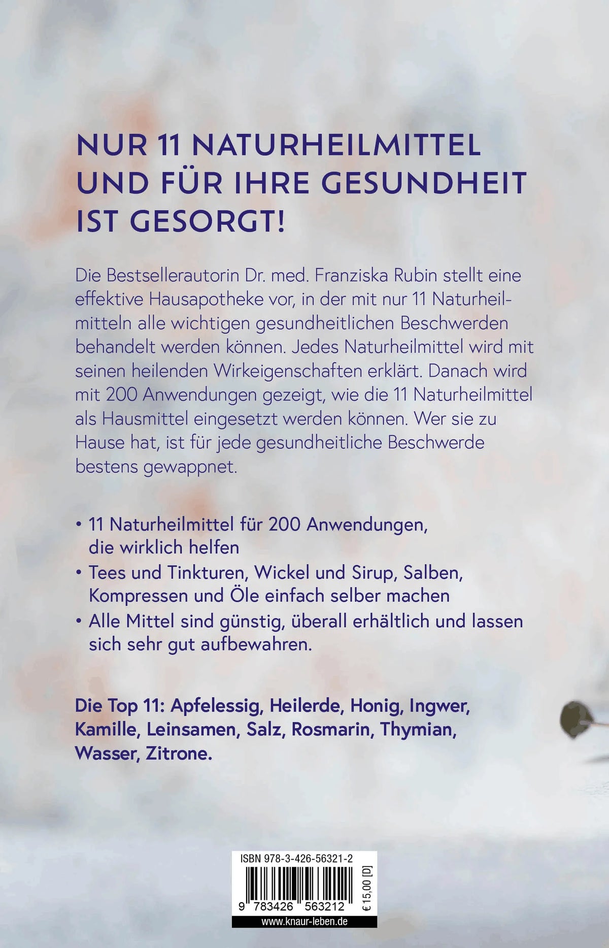 Rückseite: 11 Naturheilmittel ersetzen eine Apotheke (Taschenbuch)