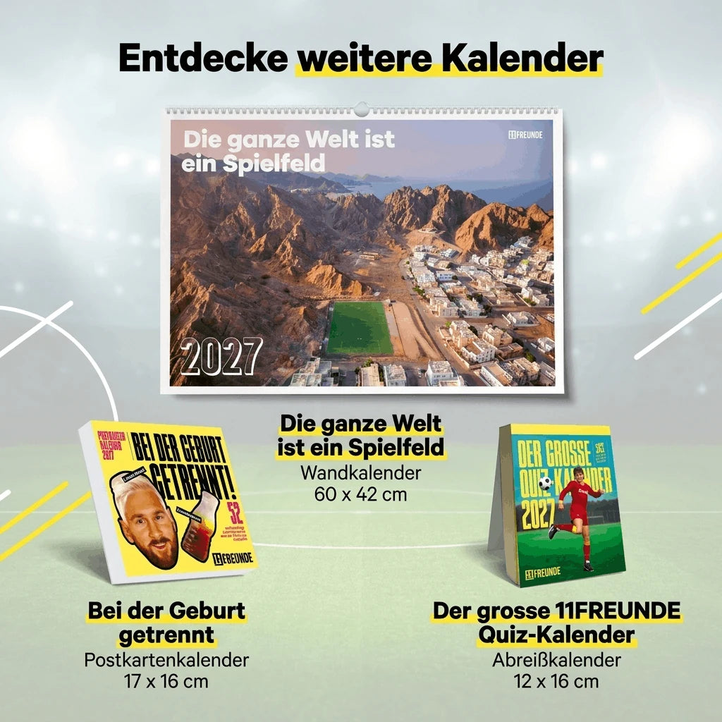 11FREUNDE Der grosse 11FREUNDE Quiz-Kalender 2027 – Ansicht