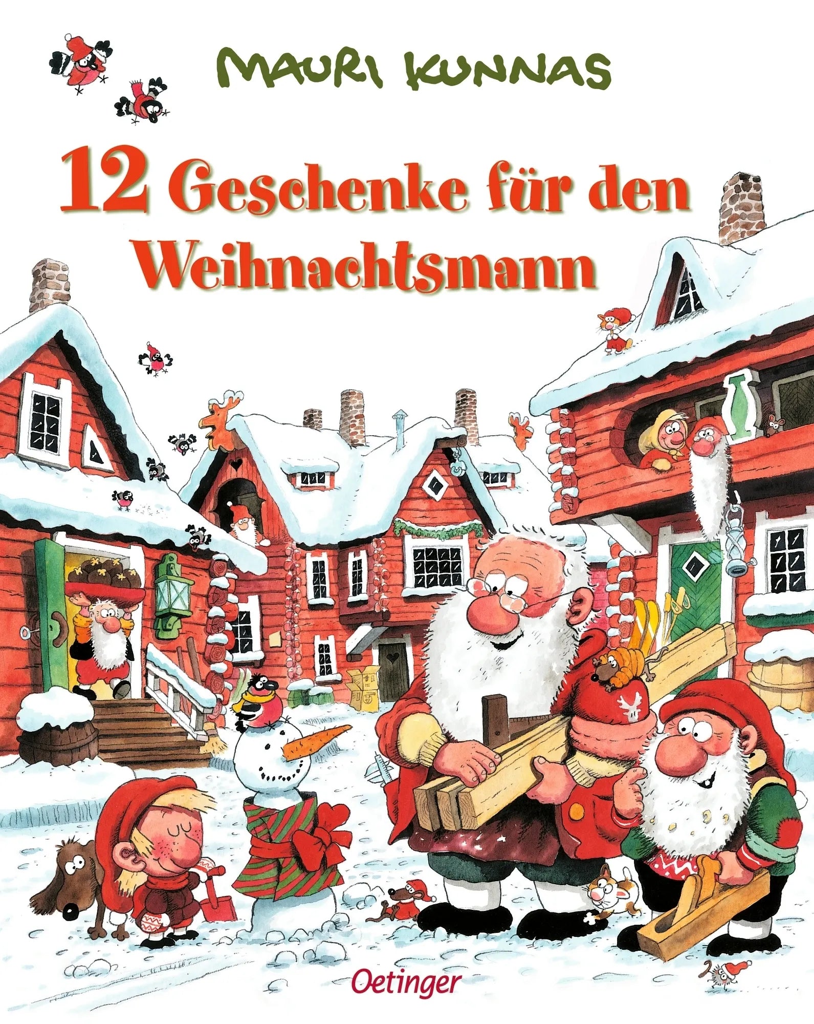 Buchcover von '12 Geschenke für den Weihnachtsmann' - Gebundene Ausgabe von Mauri Kunnas