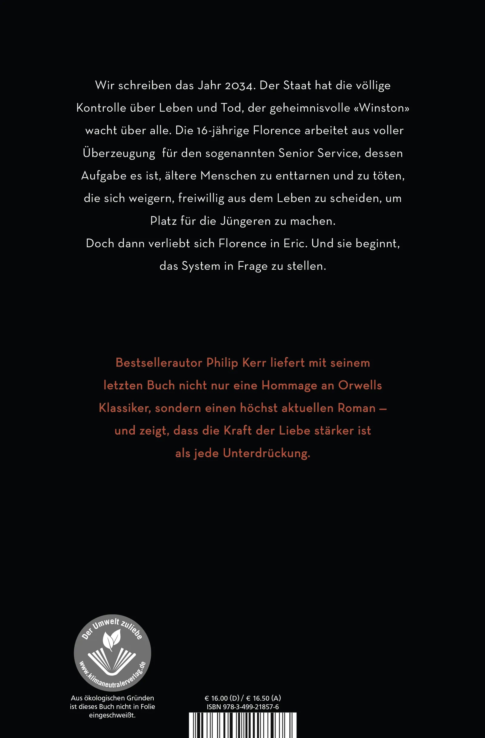 Buchrückseite von '1984.4' mit Klappentext - Gebundene Ausgabe