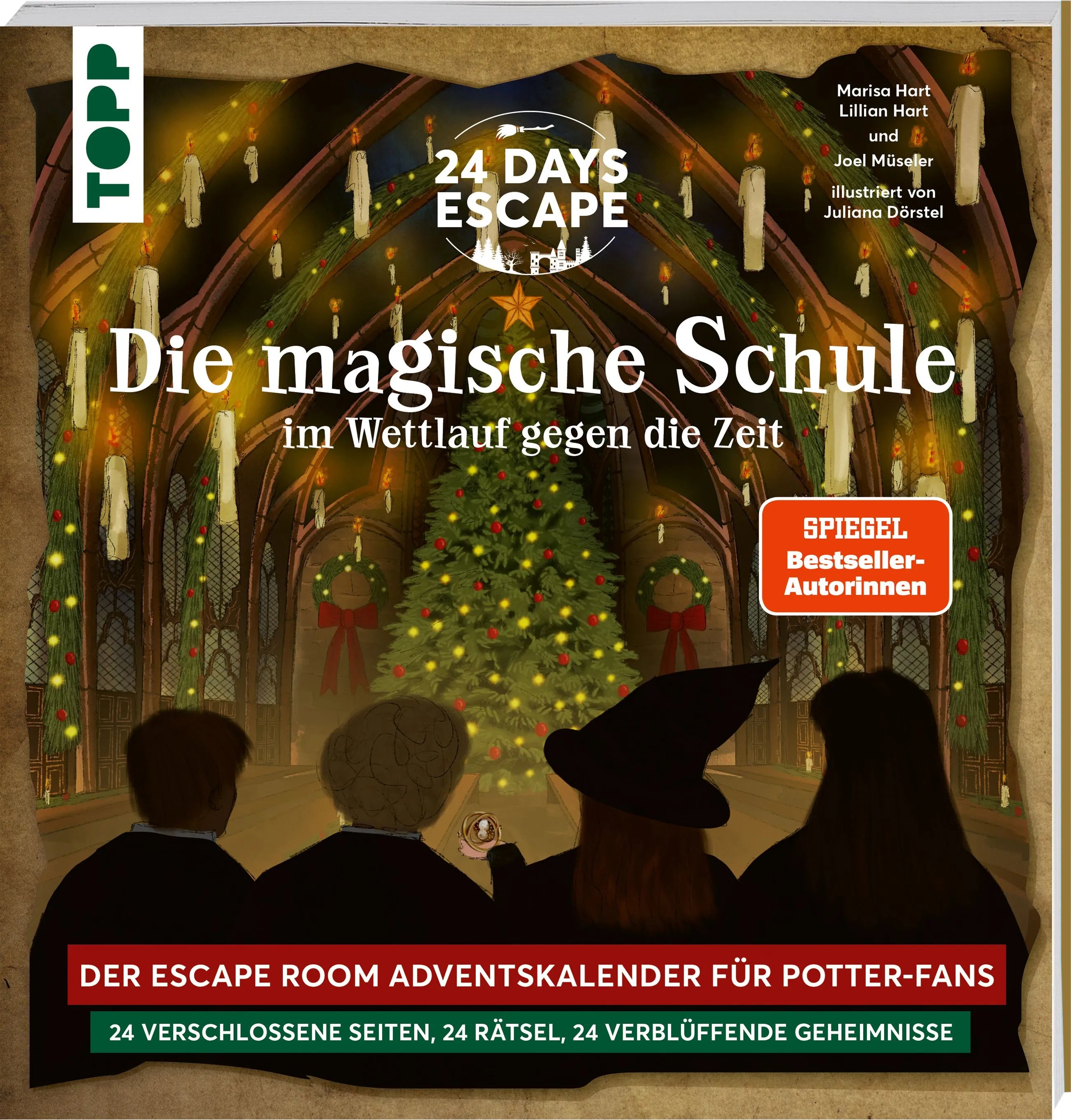 Cover: 24 DAYS ESCAPE – Der Escape Room Adventskalender für Potter-Fans: Im Wettlauf gegen die Zeit (Taschenbuch) von Marisa Hart