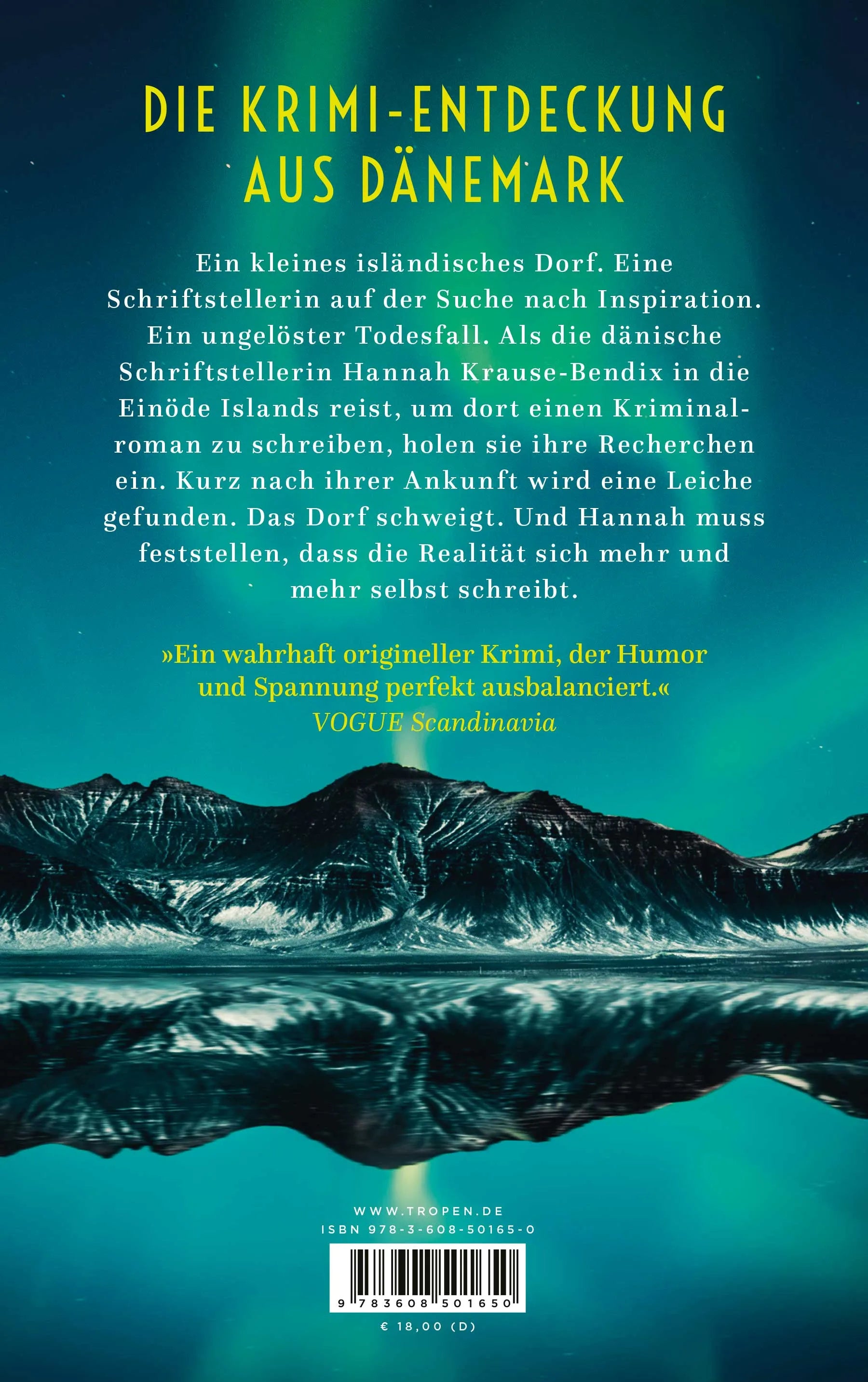 Buchrückseite von '30 Tage Dunkelheit' mit Klappentext - Paperback