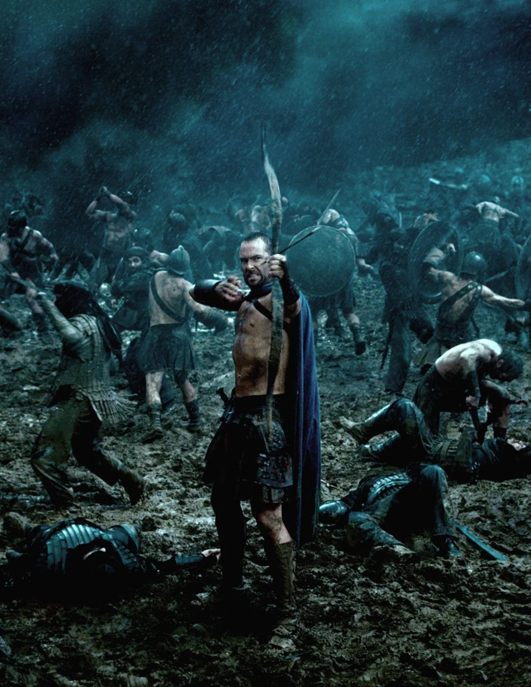 300: Rise of an Empire – Filmmotiv mit Themistokles und griechischen Kriegern