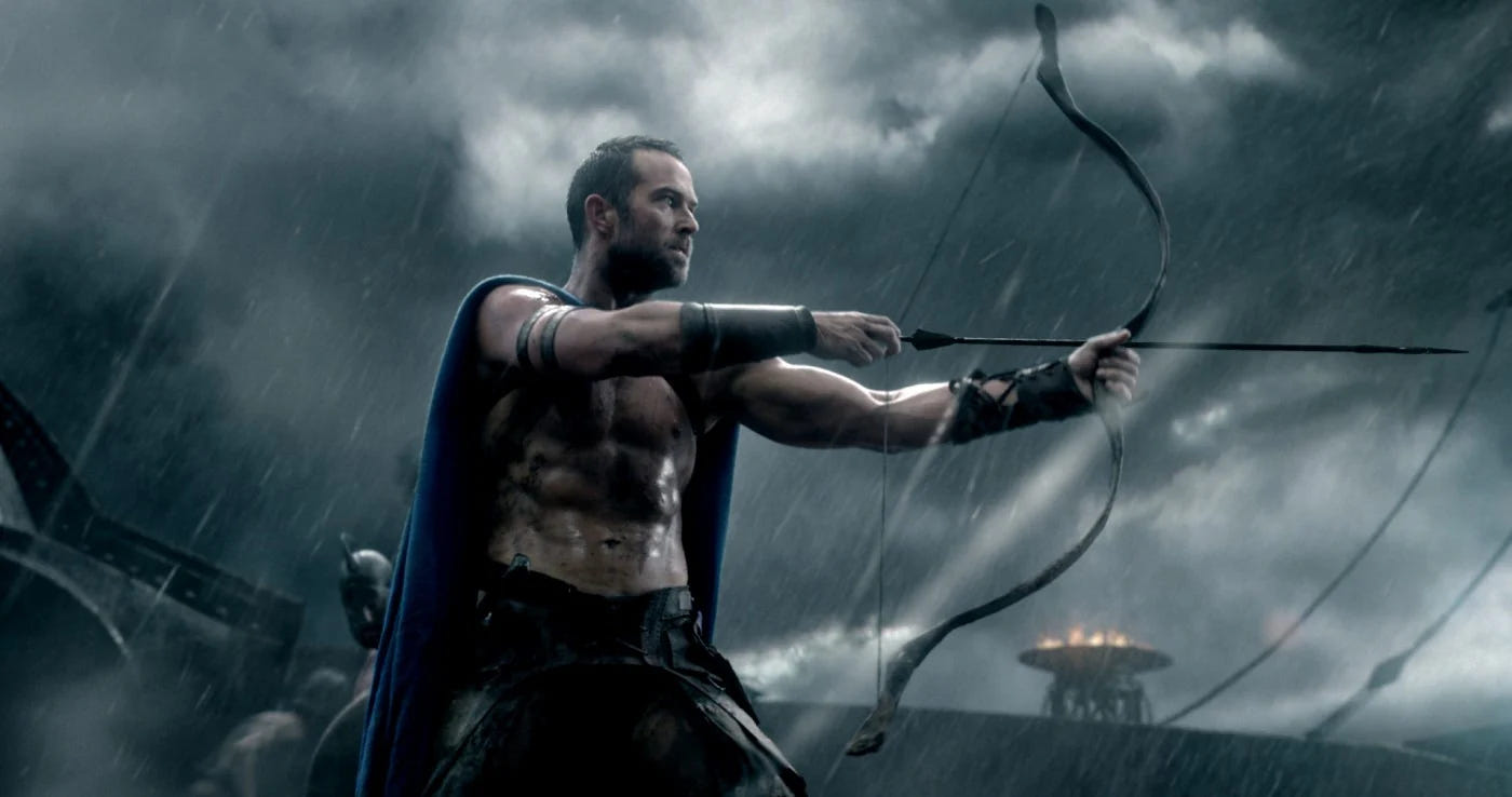 300: Rise of an Empire – Themistokles mit einem Bogen im Sturm
