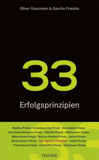 Buchcover von '33 Erfolgsprinzipien der Innovation' - Gebundene Ausgabe von Oliver Gassmann