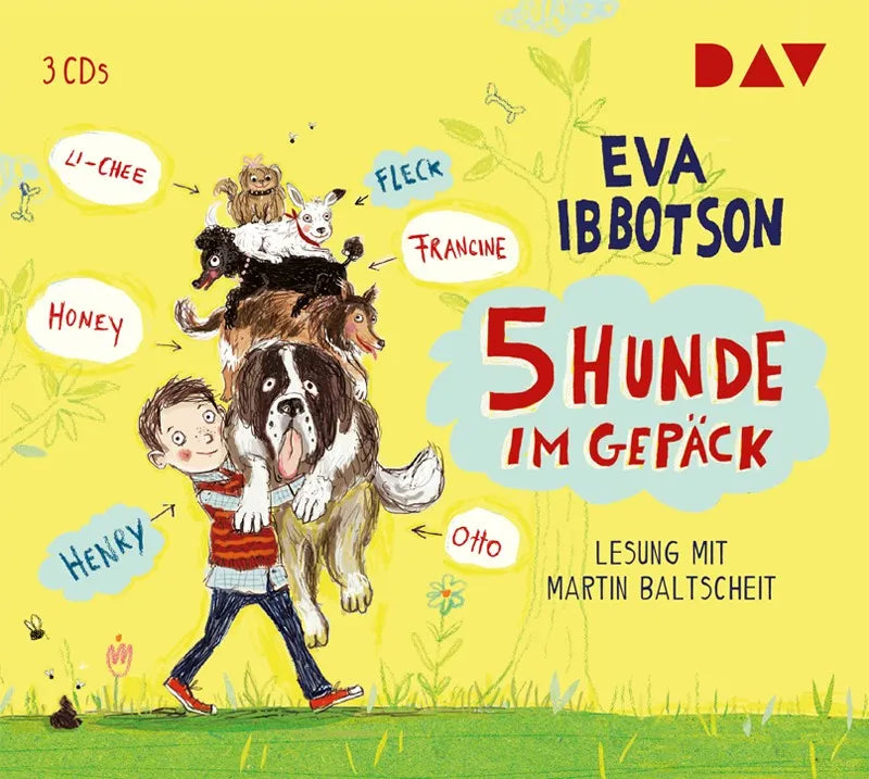 Buchcover von '5 Hunde im Gepäck' - Hörbuch (CD) von Eva Ibbotson