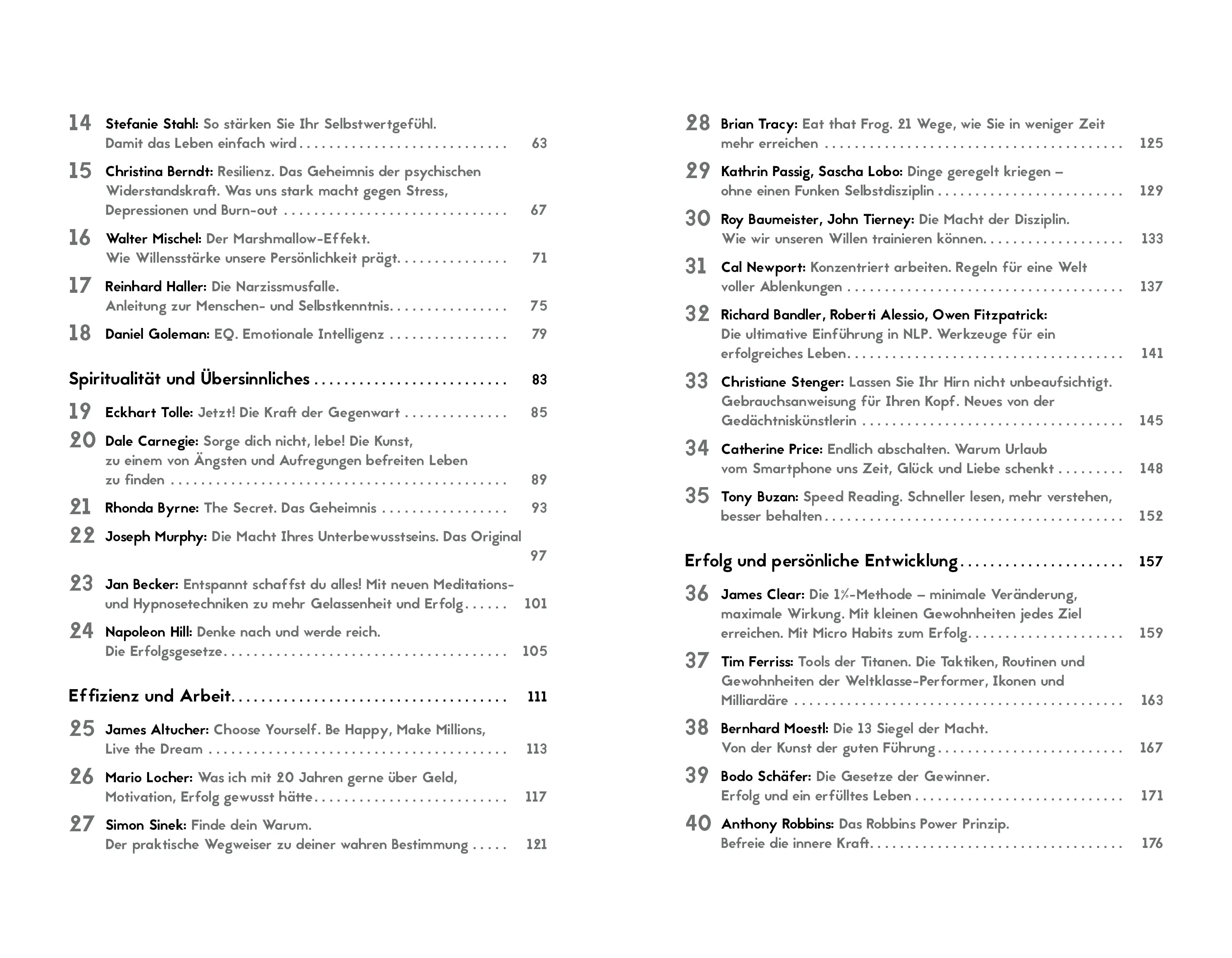 Innenansicht von '50 Ratgeber in 100 Minuten' - Taschenbuch