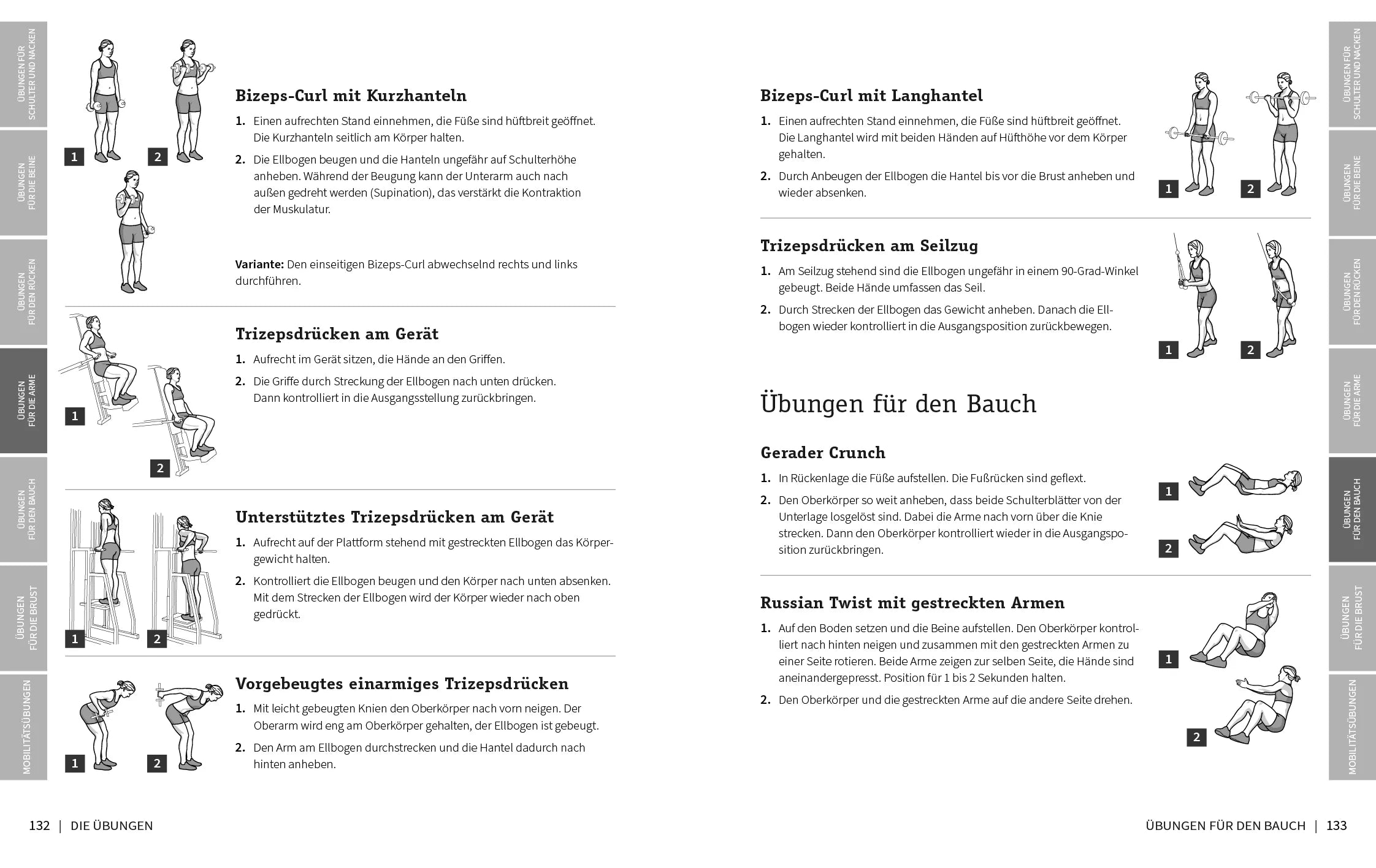 Innenansicht von '50 Workouts fürs Fitnessstudio' - Taschenbuch