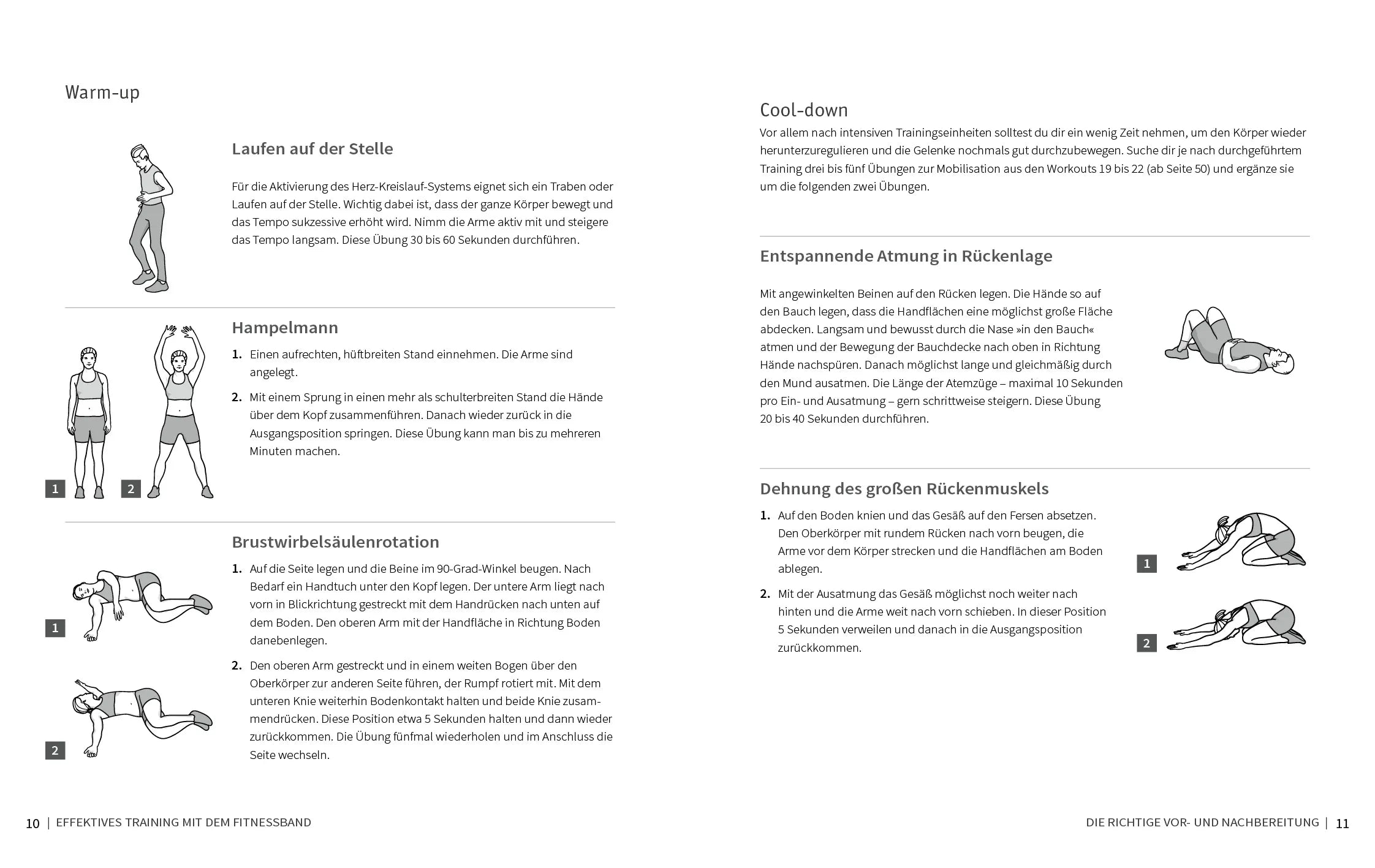 Innenansicht von '50 Workouts mit Fitnessband' - Taschenbuch