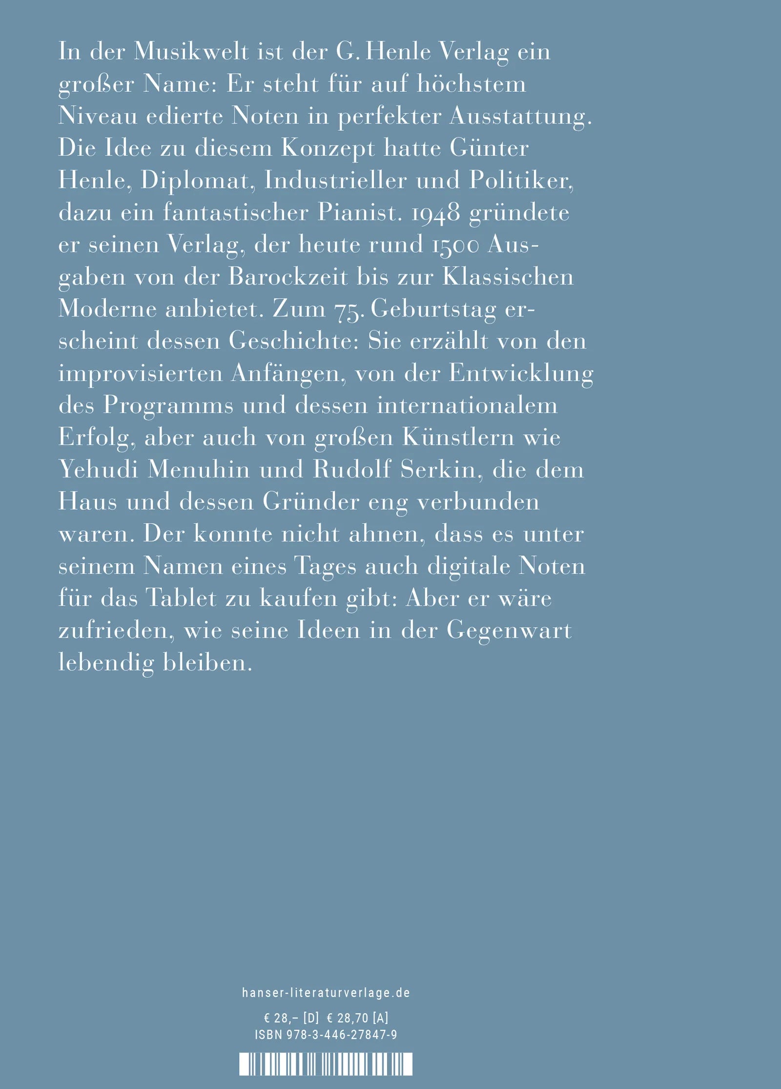 Tobias Heyl - 75 Jahre G. Henle Verlag