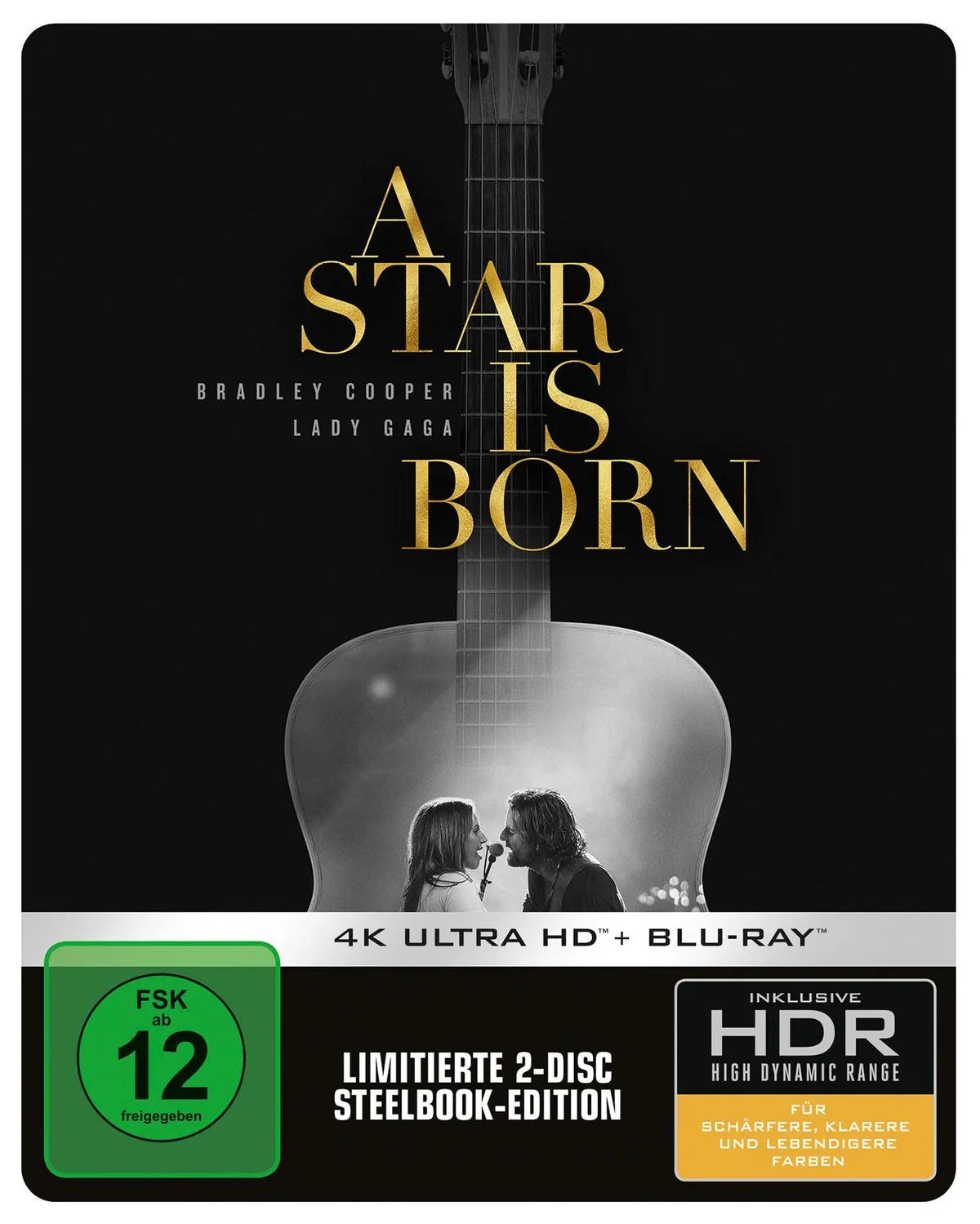 4K UHD Blu-ray-Cover: A Star Is Born. Regie: Bradley Cooper