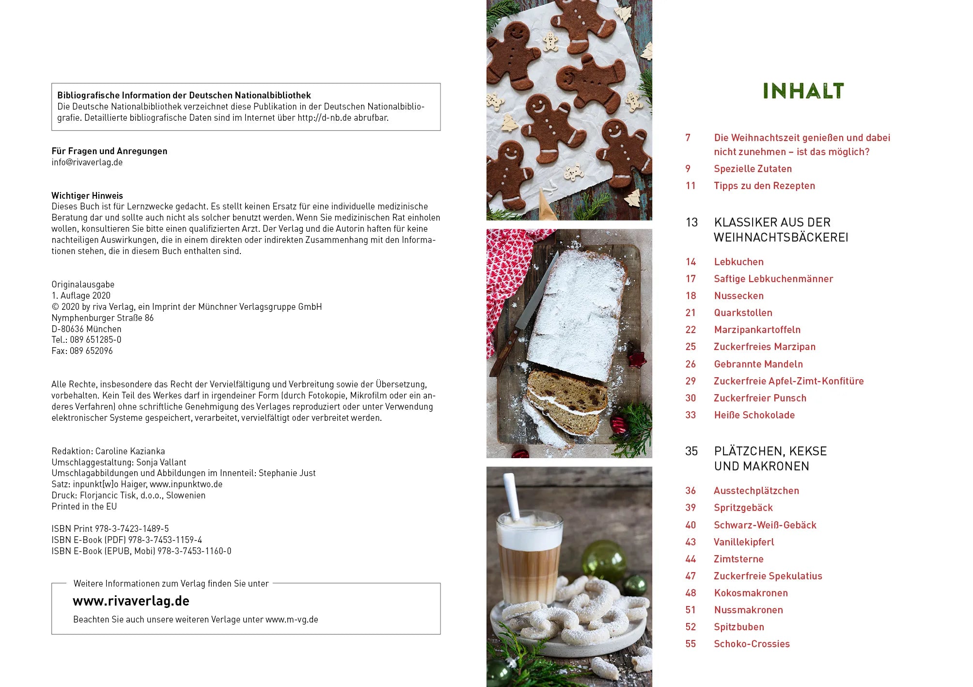 Innenansicht von 'Abnehmen mit Plätzchen, Lebkuchen und Co.' - Taschenbuch