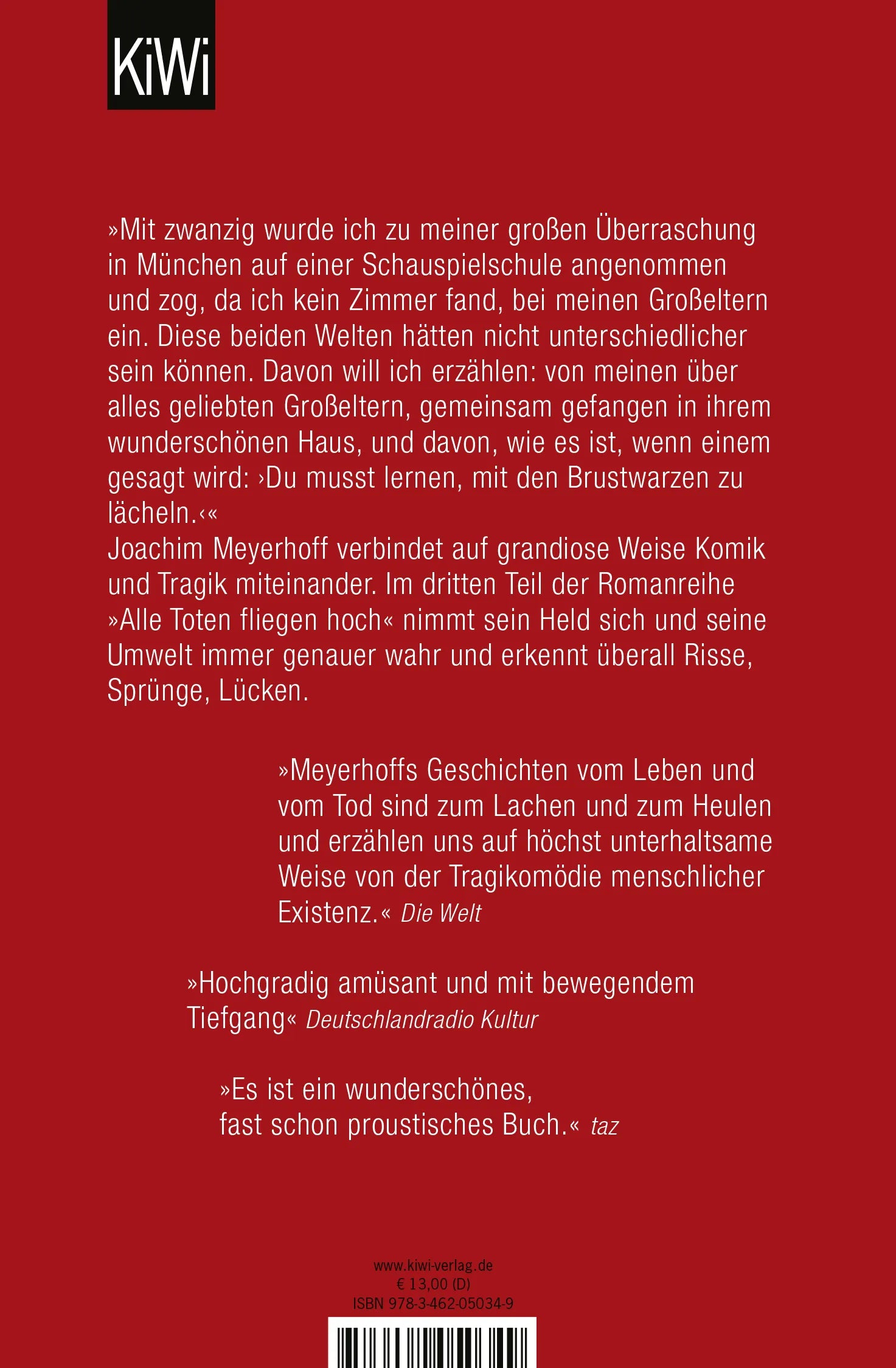 Buchrückseite von 'Ach, diese Lücke, diese entsetzliche Lücke' mit Klappentext - Taschenbuch