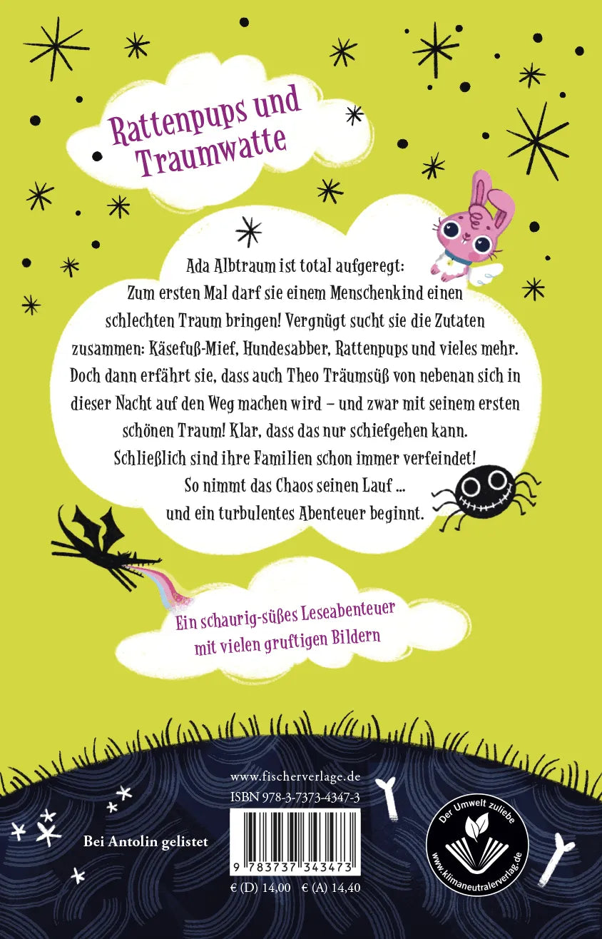 Rückseite: Ada Albtraum und Theo Träumsüß – Eine schaurig-schöne Freundschaft (Hardcover)