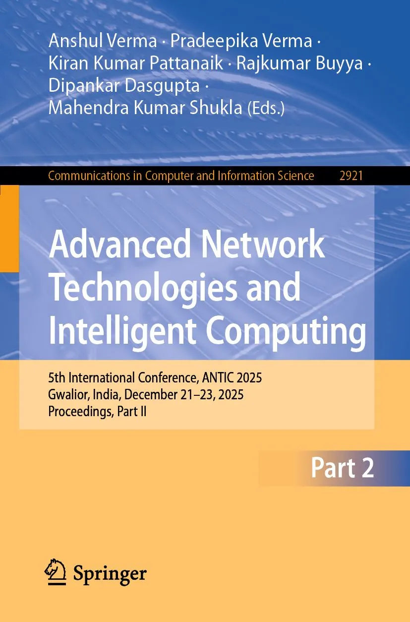 Cover: Advanced Network Technologies and Intelligent Computing (E-Book) von Anshul Verma