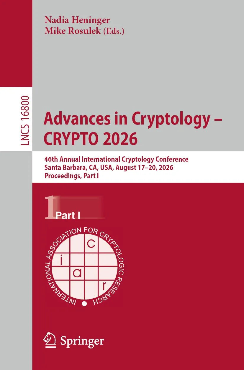 Cover: Advances in Cryptology - CRYPTO 2026 (E-Book) von Nadia Heninger