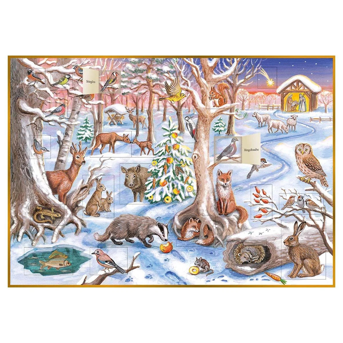 Adventskalender »Unsere Tiere im Winterwald« – Ansicht