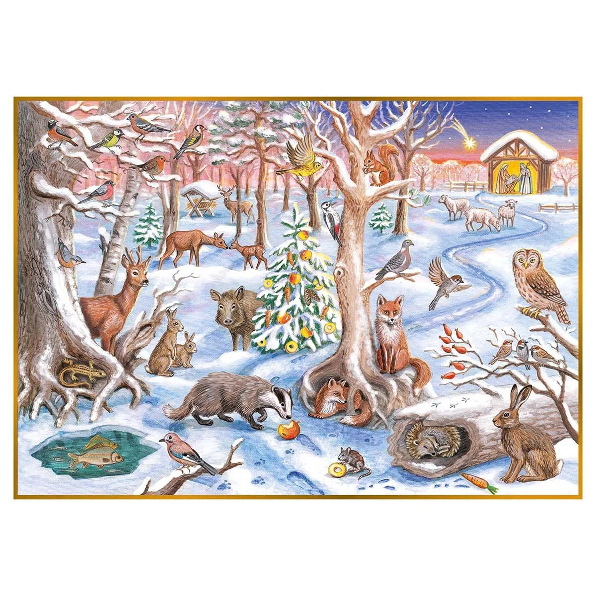Adventskalender »Unsere Tiere im Winterwald« – Ansicht