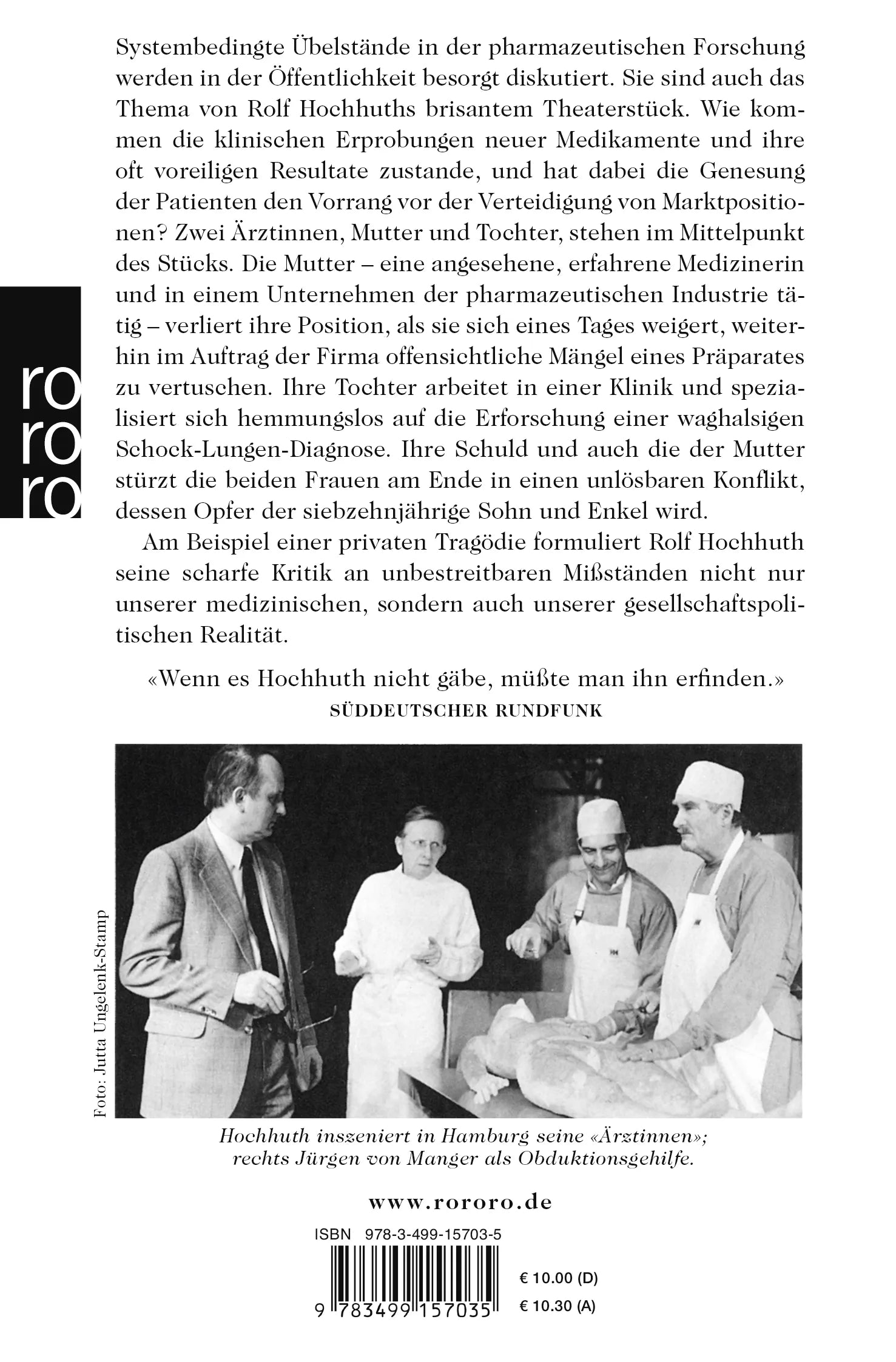 Buchrückseite von 'Ärztinnen' mit Klappentext - Taschenbuch