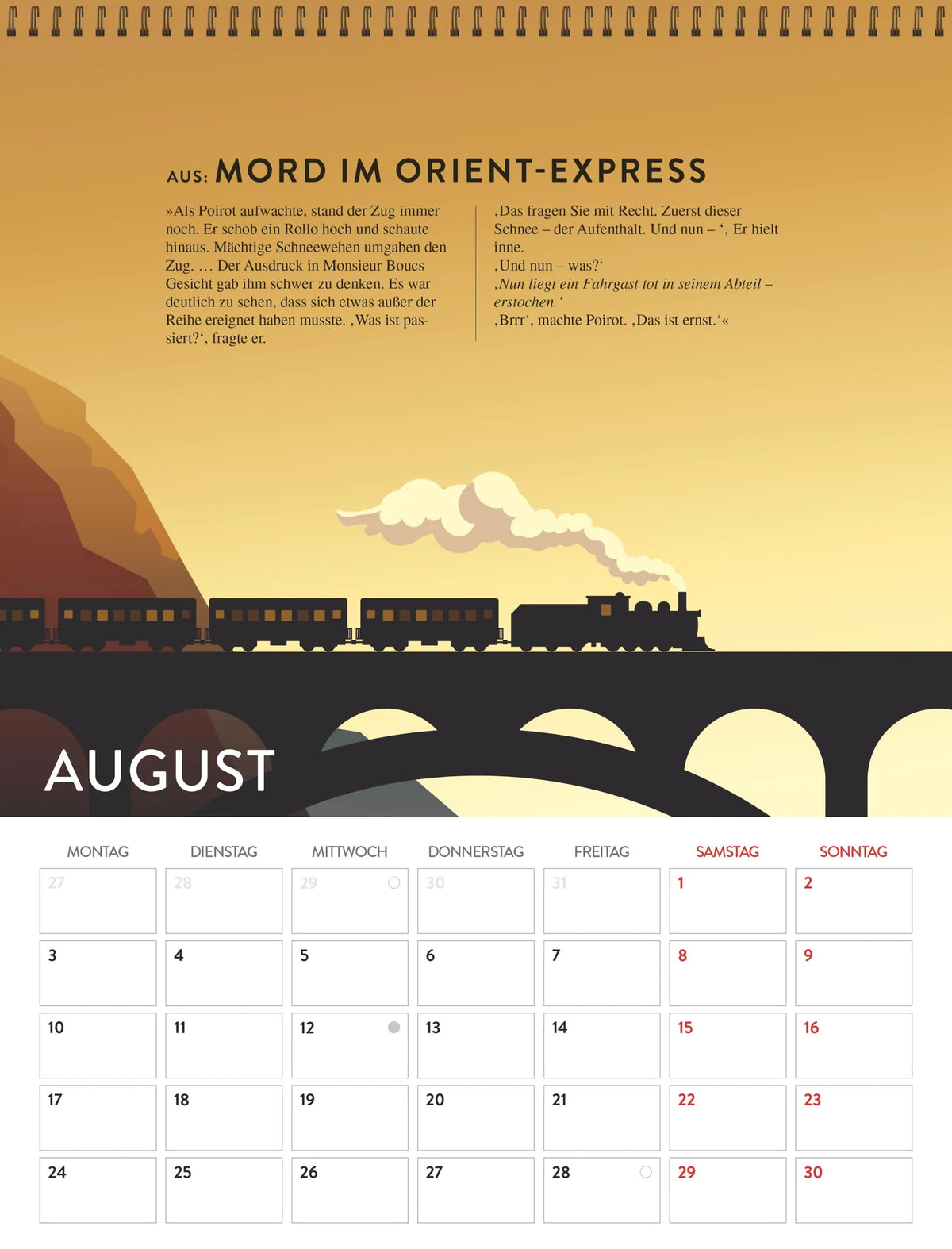 Agatha Christie Kalender 2027 – Ansicht