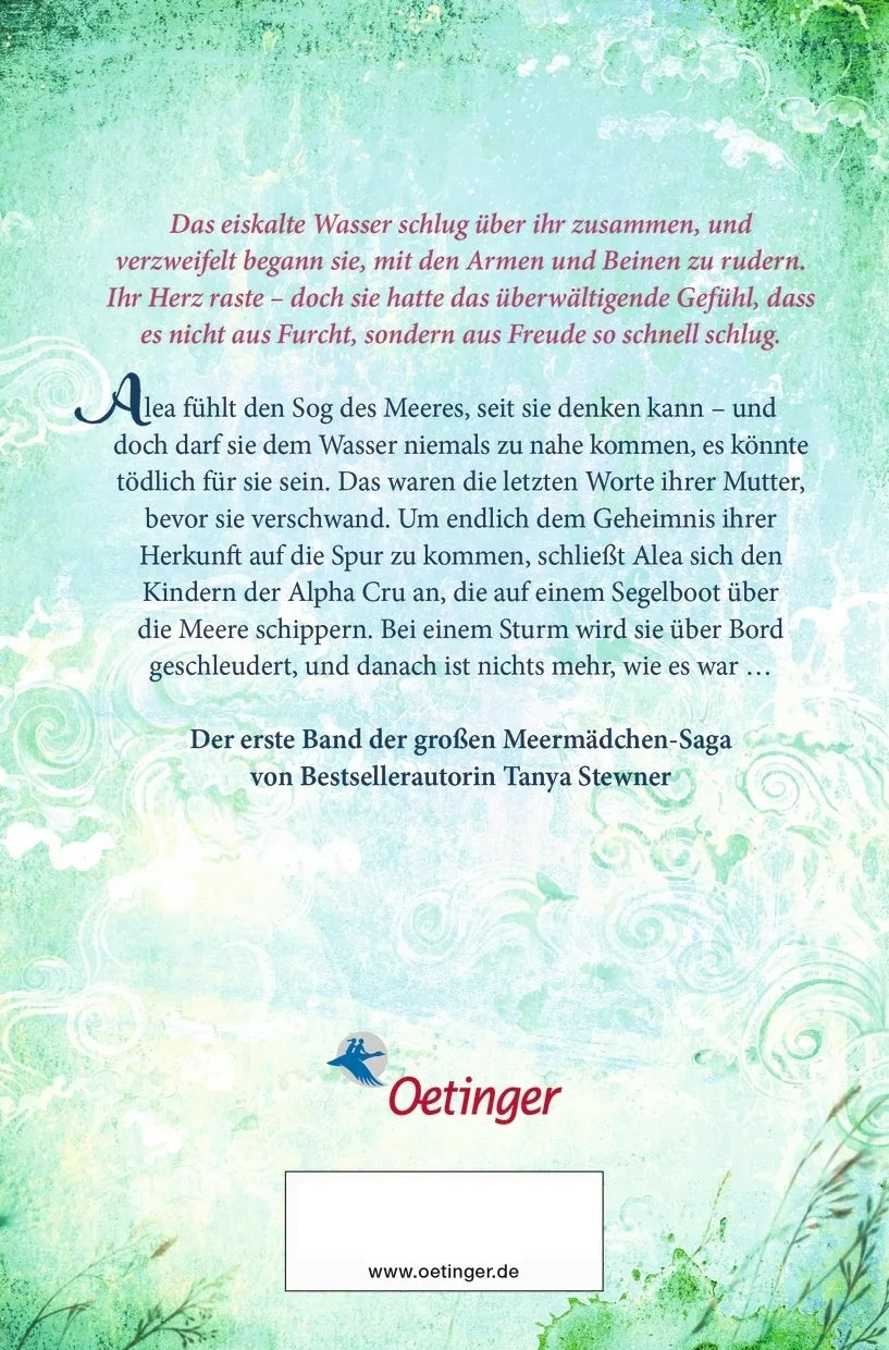Buchrückseite von 'Alea Aquarius 1. Der Ruf des Wassers' mit Klappentext - Taschenbuch