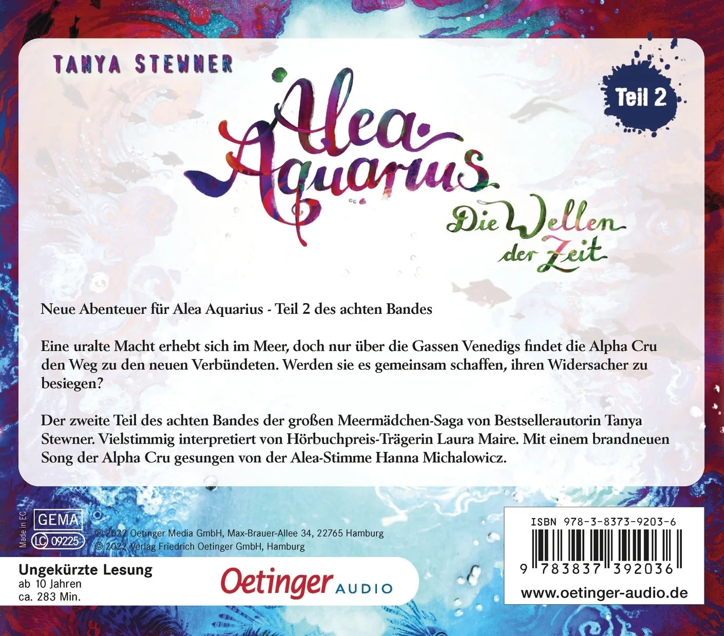 Rückseite: Alea Aquarius 8 Teil 2. Die Wellen der Zeit (Hörbuch CD)
