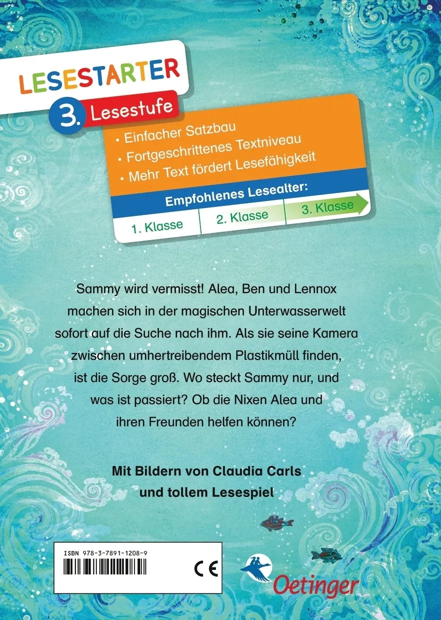 Buchrückseite von 'Alea Aquarius. Die Magie der Nixen' mit Klappentext - Gebundene Ausgabe