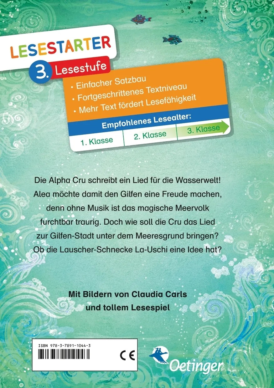 Buchrückseite von 'Alea Aquarius. Ein Lied für die Gilfen' mit Klappentext - Gebundene Ausgabe