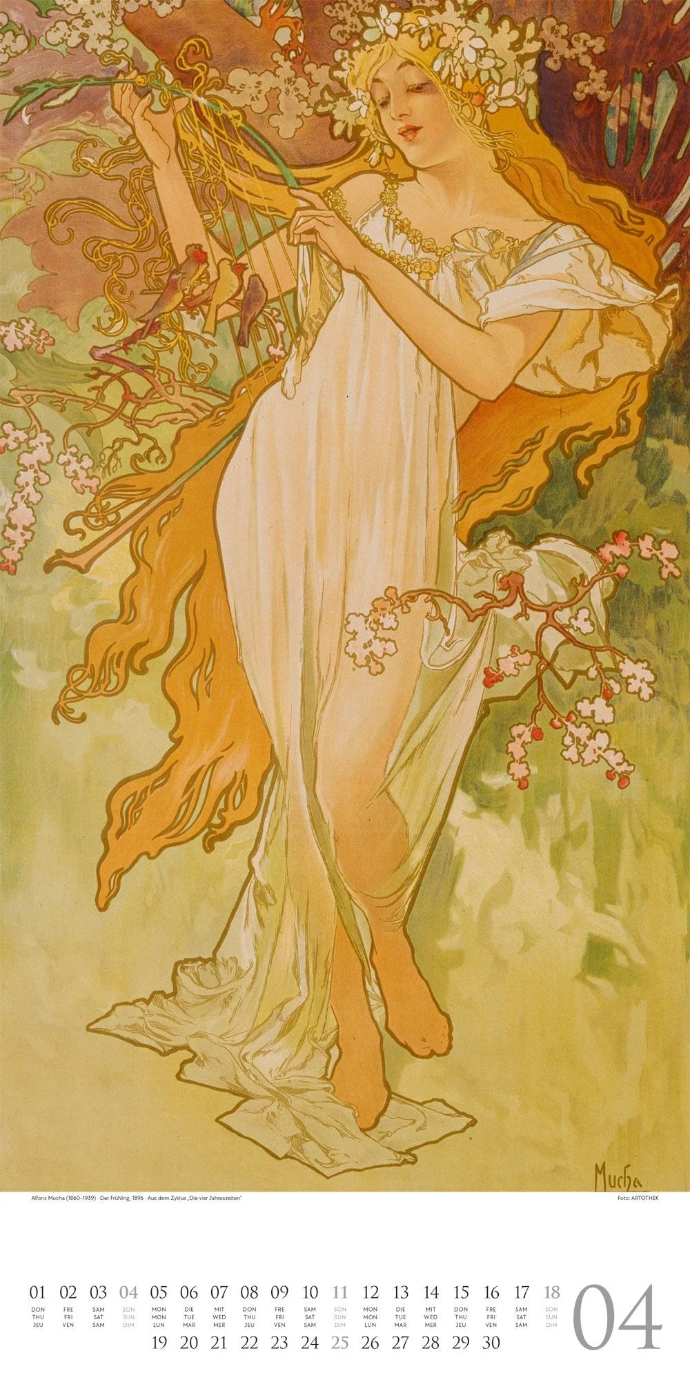 Alfons Mucha Kalender 2027 – Ansicht