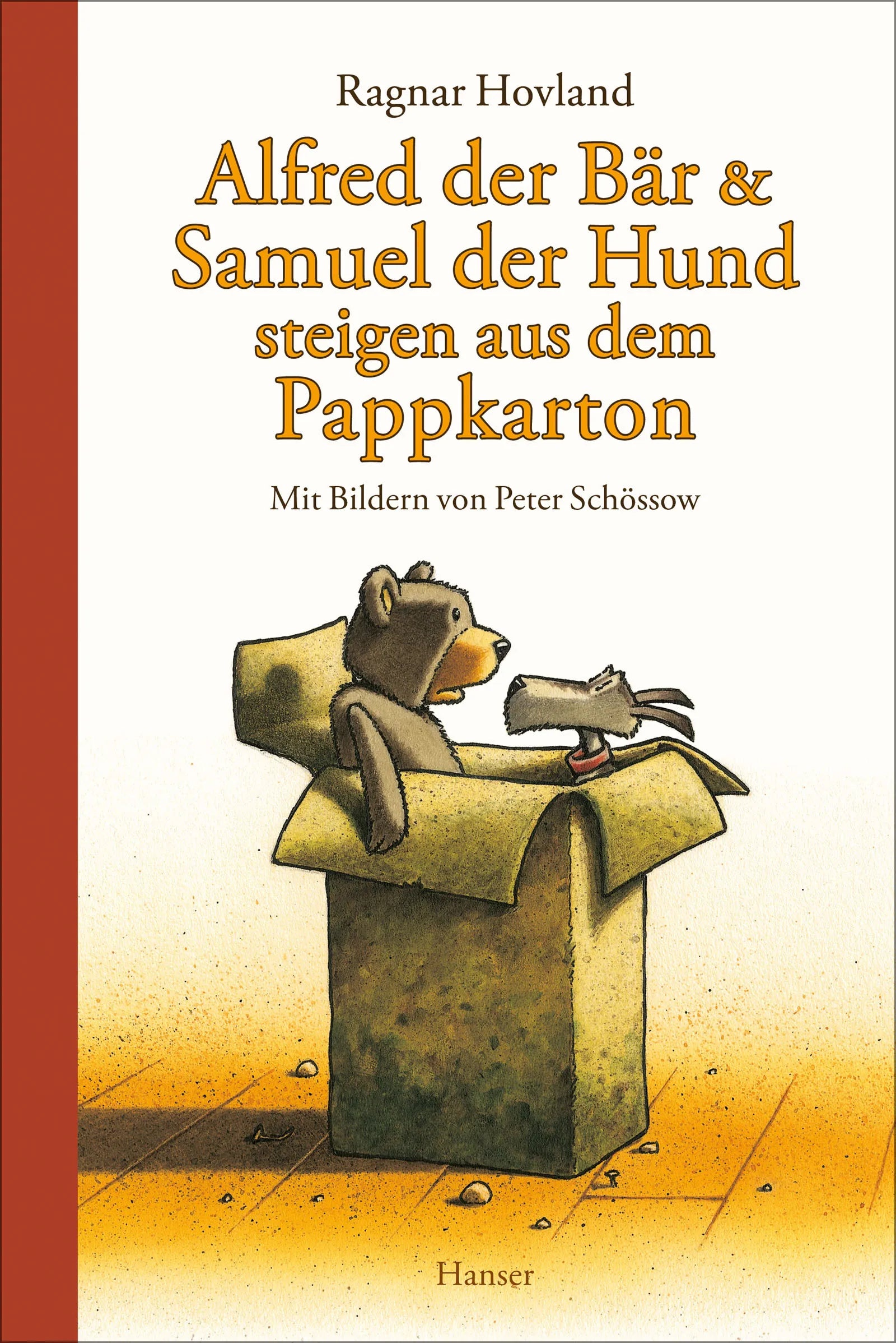 Buchcover von 'Alfred der Bär und Samuel der Hund steigen aus dem Pappkarton' - Gebundene Ausgabe von Ragnar Hovland