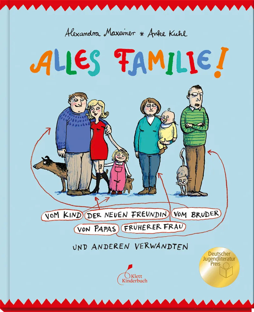 Buchcover von 'Alles Familie! Vom Kind der neuen Freundin vom Bruder von Papas früherer Frau und anderen Verwandten' - Gebundene Ausgabe von Alexandra Maxeiner