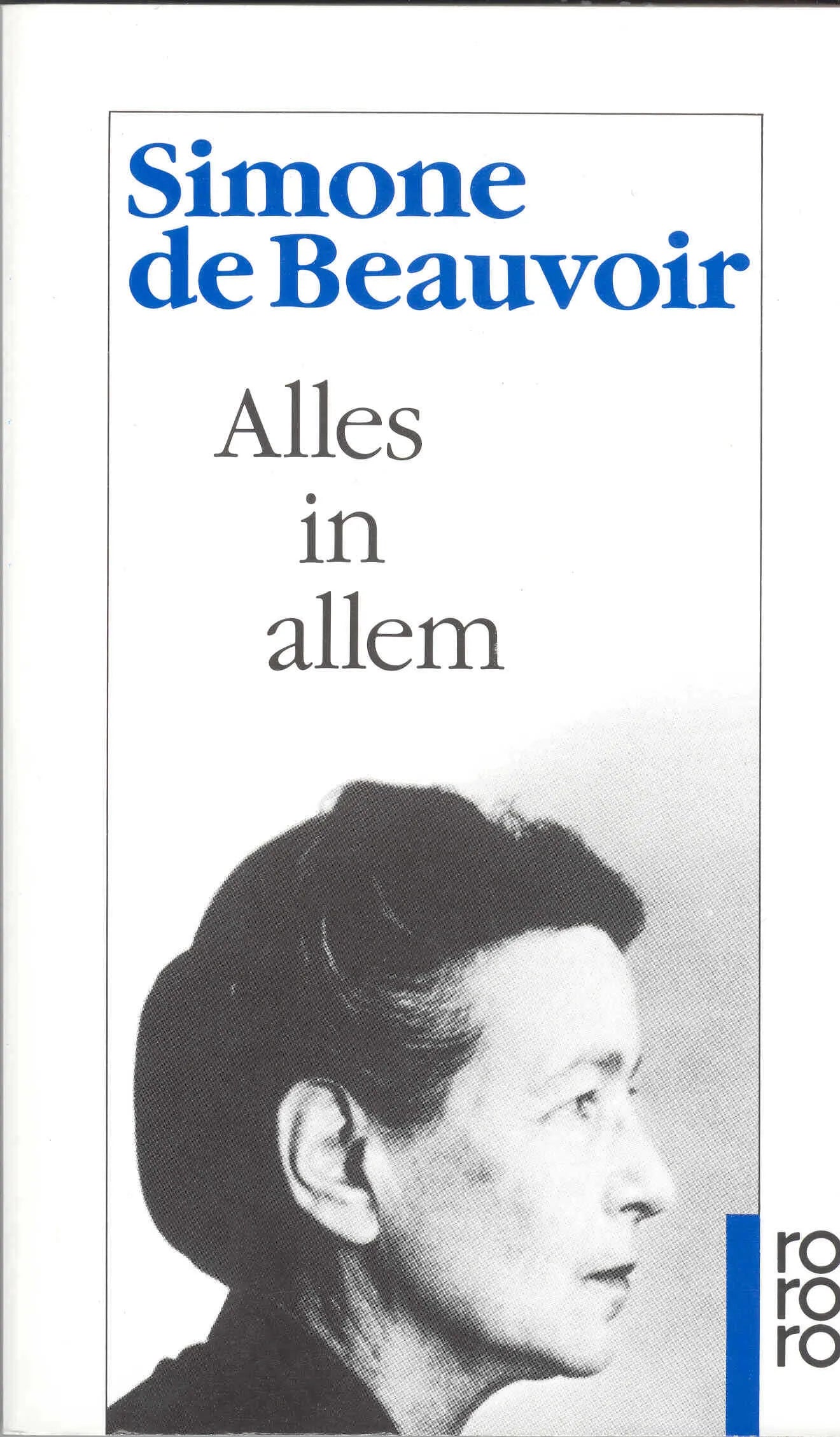 Buchcover von 'Alles in allem' - Taschenbuch von Simone de Beauvoir