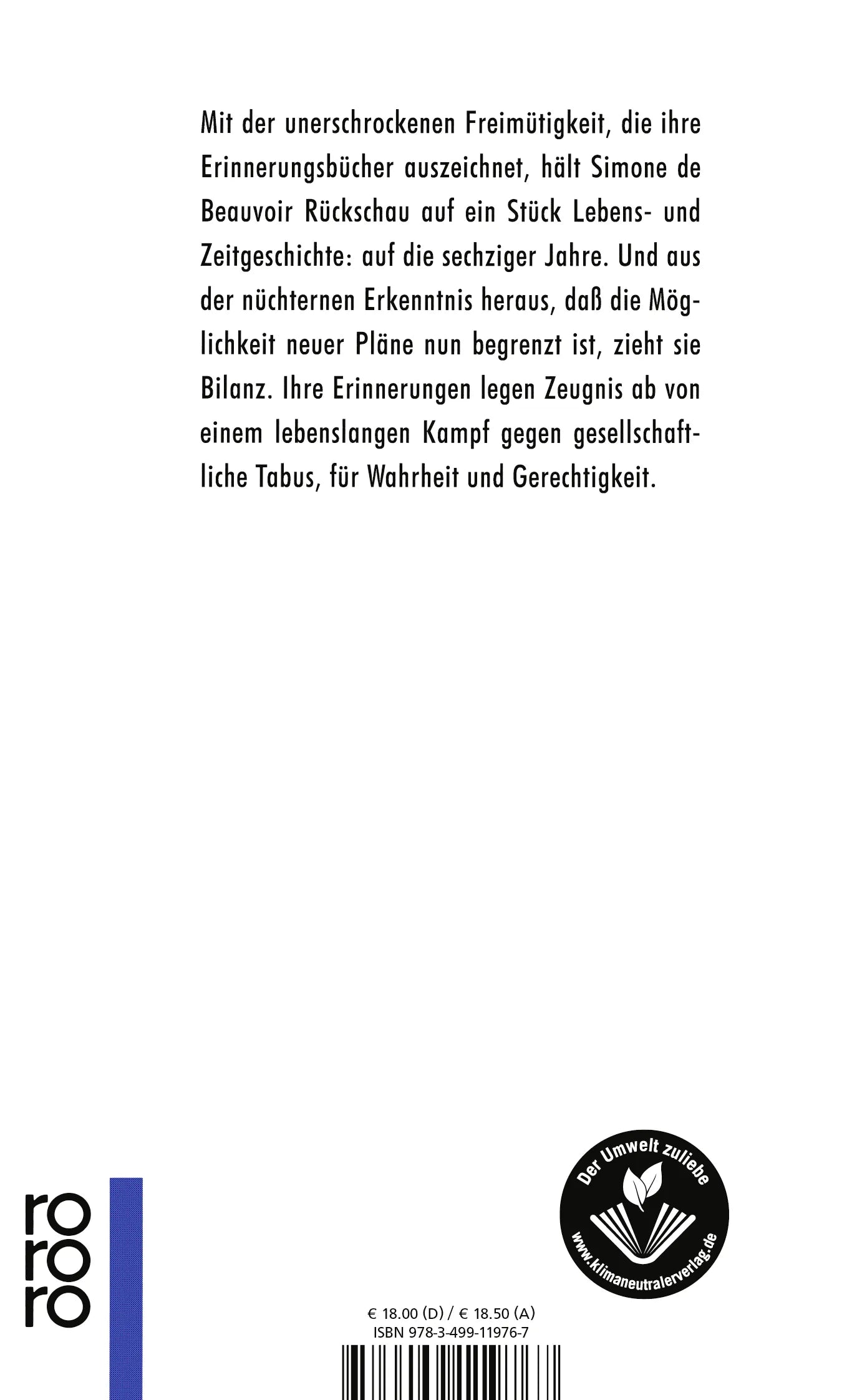 Buchrückseite von 'Alles in allem' mit Klappentext - Taschenbuch