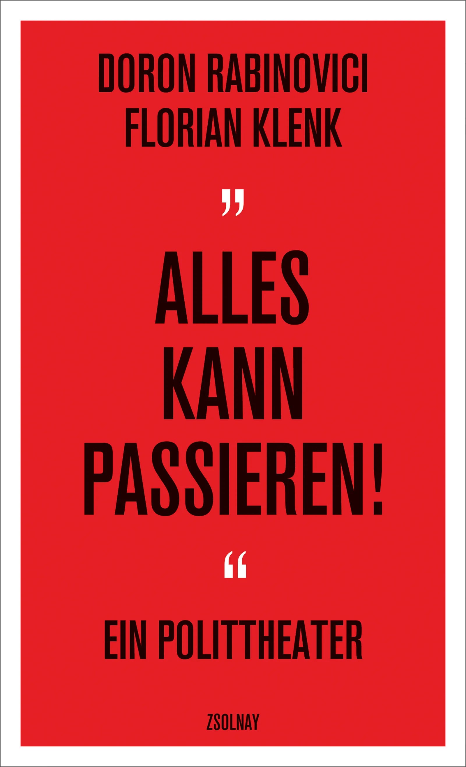 Buchcover von '"Alles kann passieren!"' - Taschenbuch von Doron Rabinovici