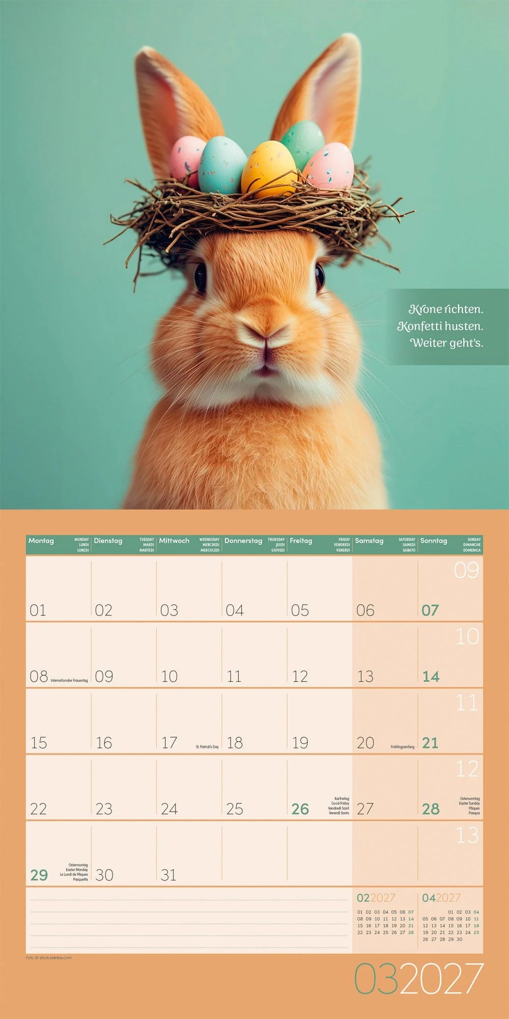 Alles wird gut Kalender 2027 - 30x30 - Art12 – Ansicht