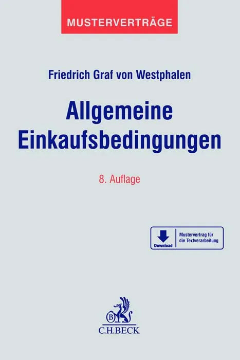 Buchcover von 'Allgemeine Einkaufsbedingungen' - Taschenbuch von Friedrich Westphalen