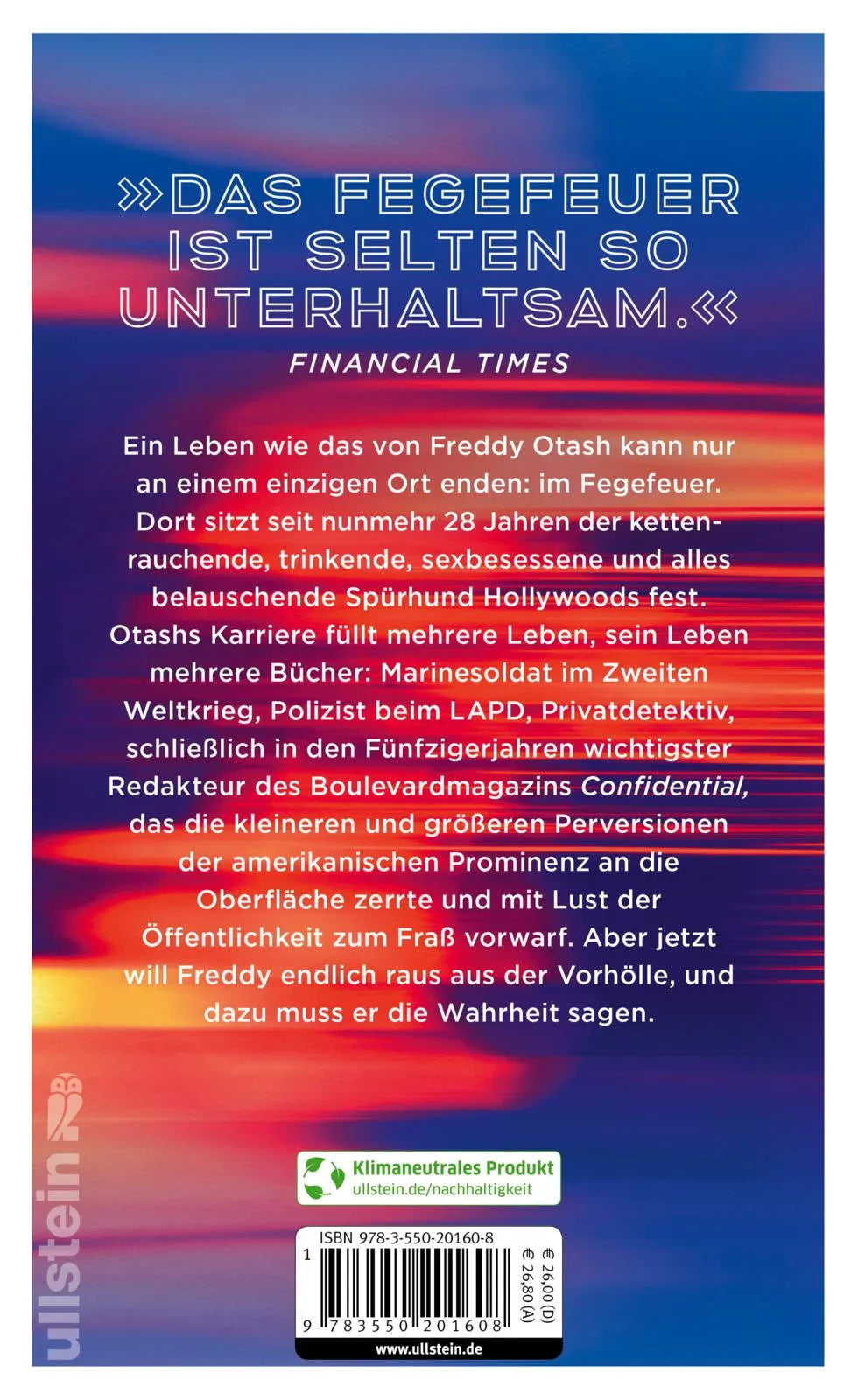 Buchrückseite von 'Allgemeine Panik' mit Klappentext - Gebundene Ausgabe