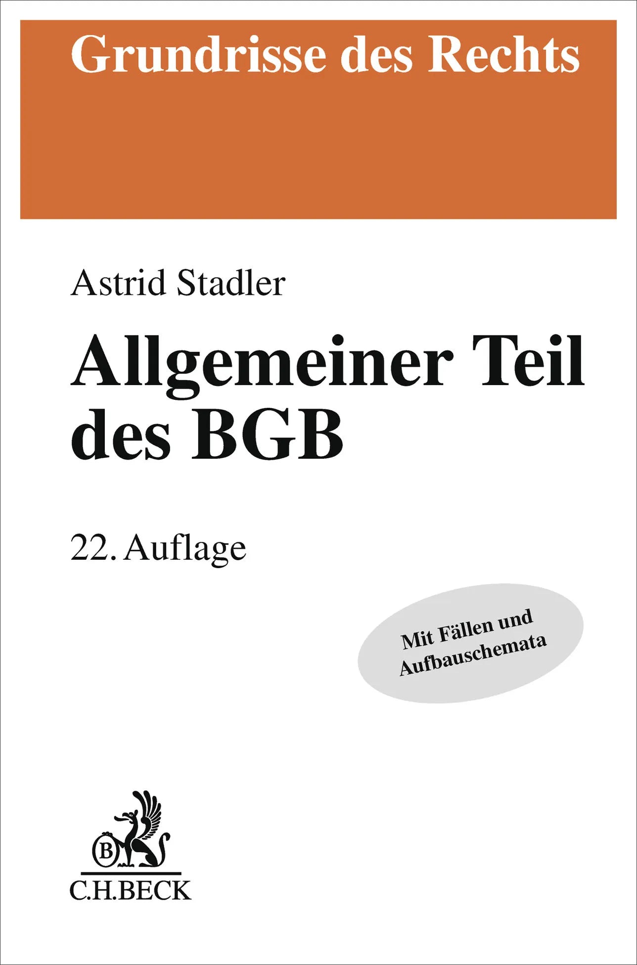 Cover: Allgemeiner Teil des BGB (Taschenbuch) von Bernd Rüthers
