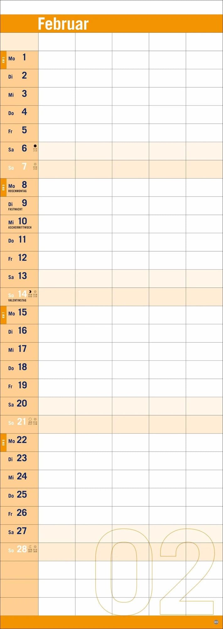 Allround-Familienplaner Vertical Kalender 2027 – Ansicht