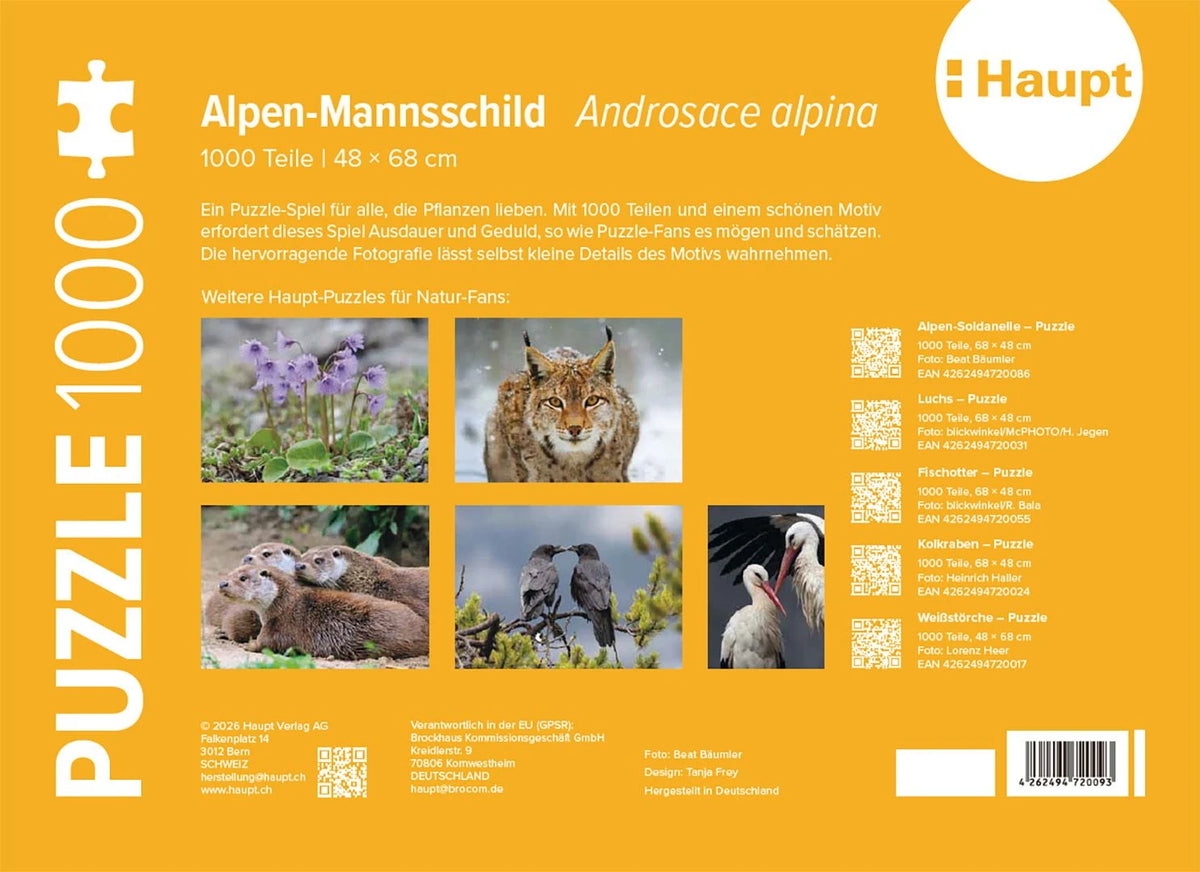 Alpen-Mannsschild – Puzzle – Ansicht