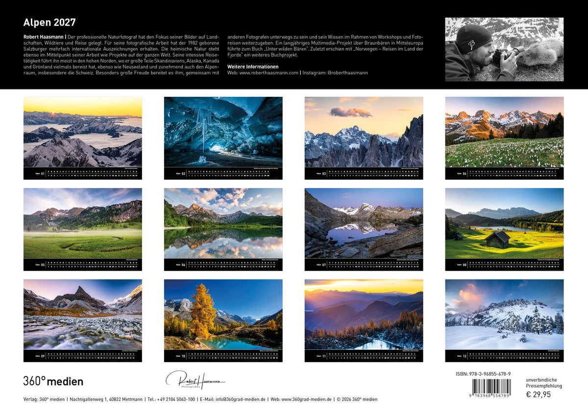 Alpen Premiumkalender 2027 – Ansicht